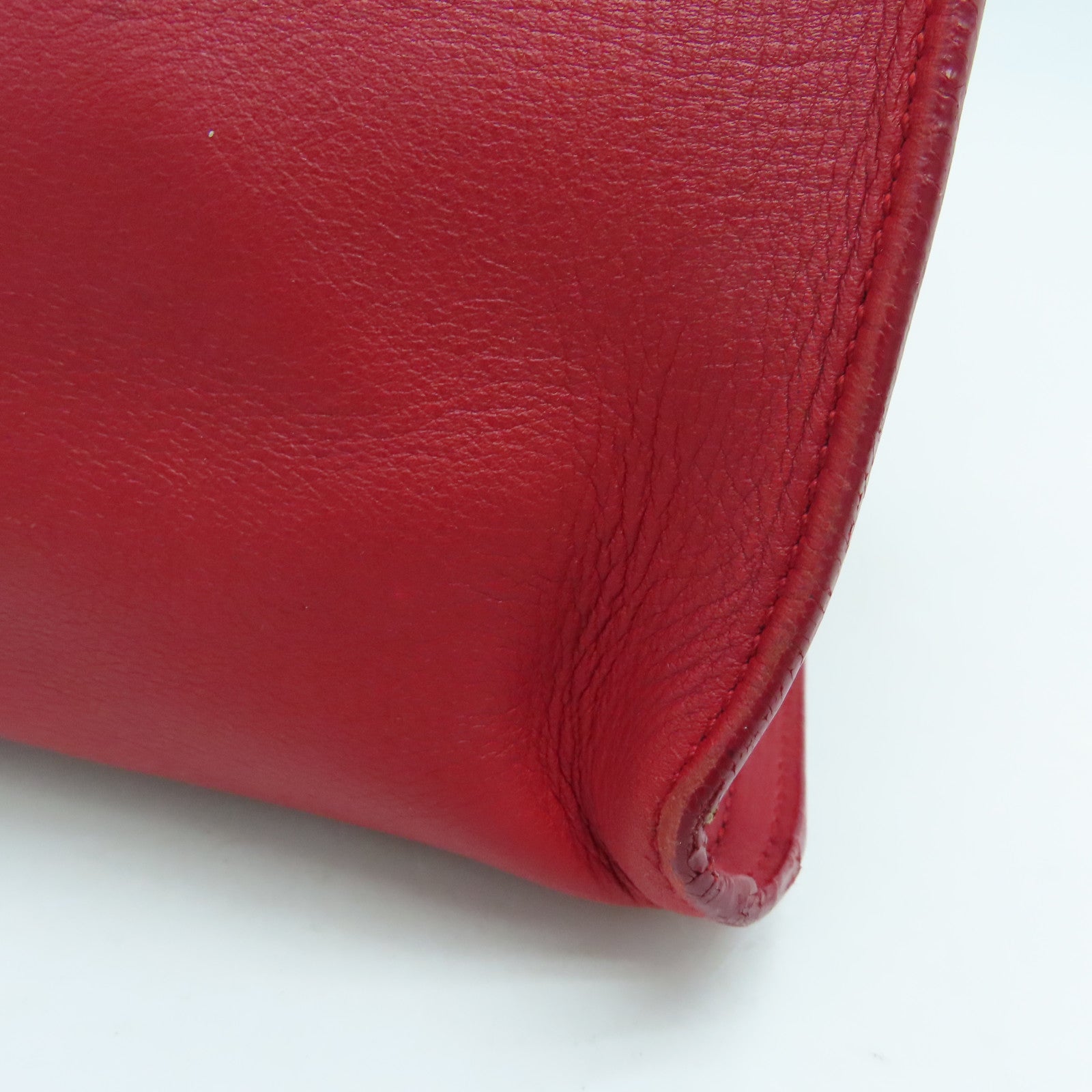 SAINT LAURENT 牛皮皮革2 Way Shoulder金扣手挽肩背兩用袋紅色