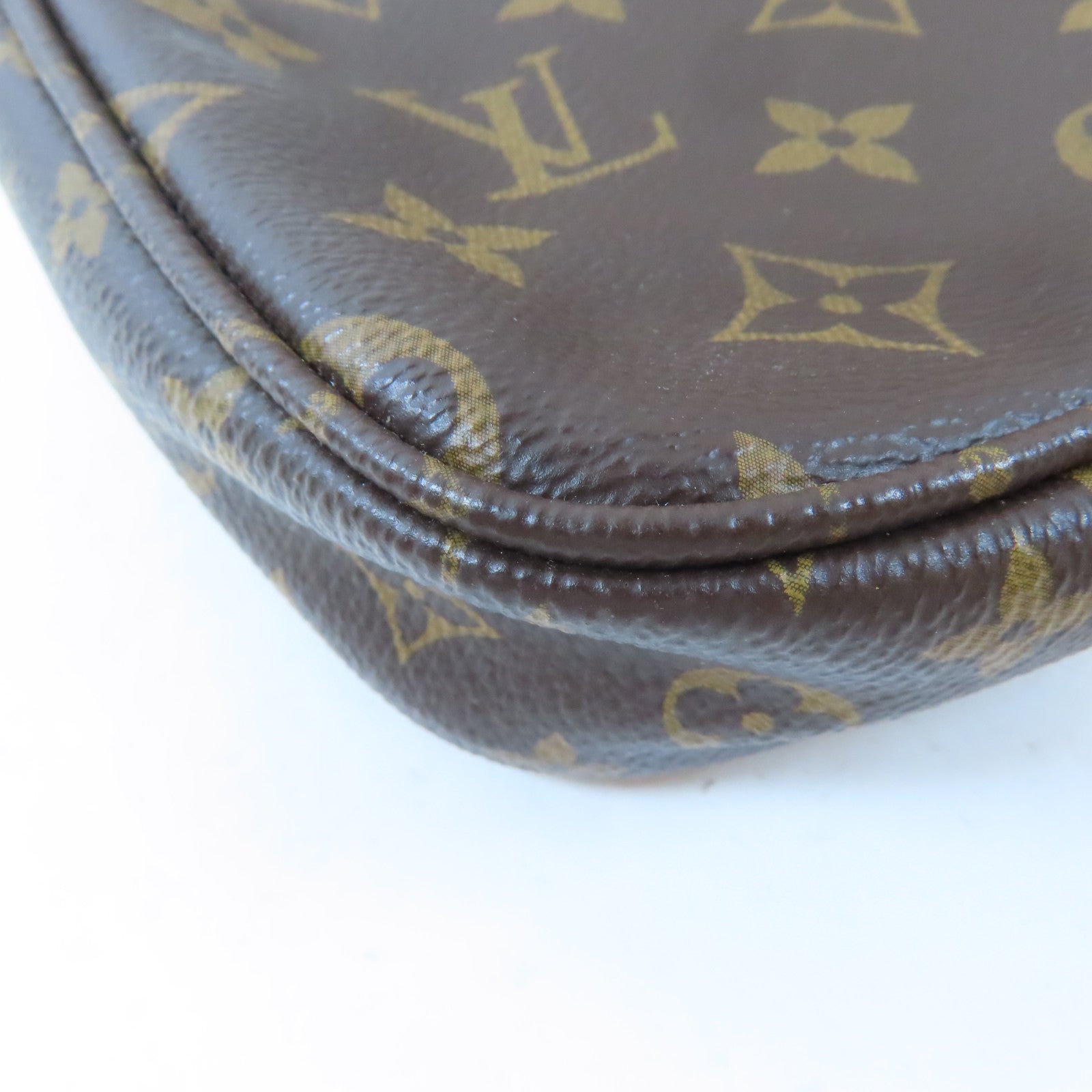 LOUIS VUITTON Monogram Multi Pochette Accessoires金扣手挽肩背兩用袋啡色
