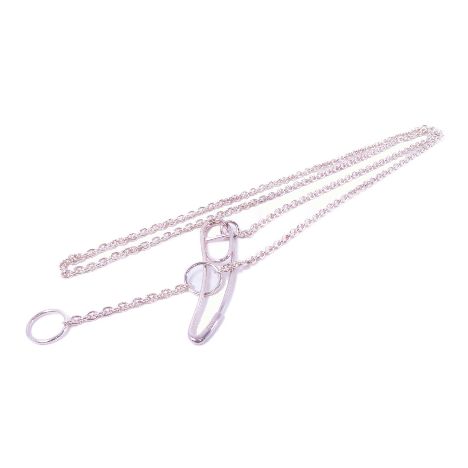 HERMES 925純銀Punk Anchor Chain Necklace 168cm項鍊