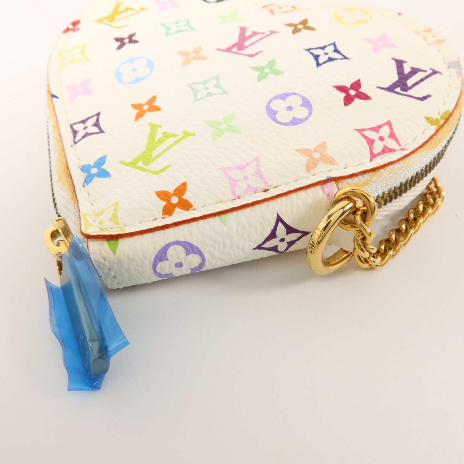 LOUIS VUITTON Monogram Multicolore Porte Monnaie Coeur金扣零錢包