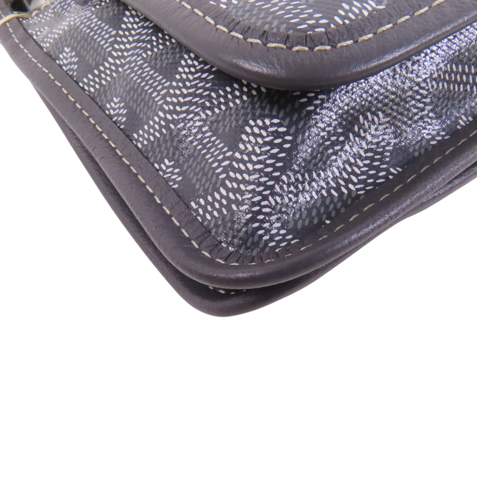 GOYARD 塗層帆布Plumet Pocket Wallet銀扣錢包肩背兩用袋