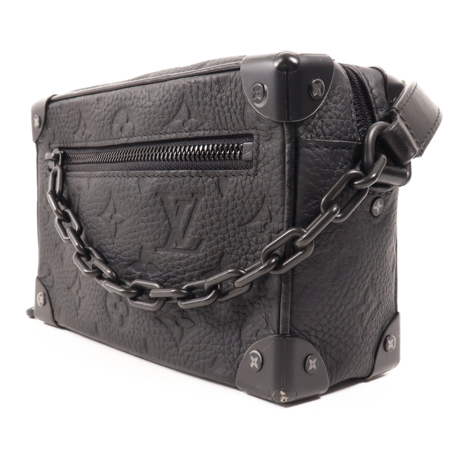 LOUIS VUITTON Monogram Taurillon Mini Soft Trunk肩背袋