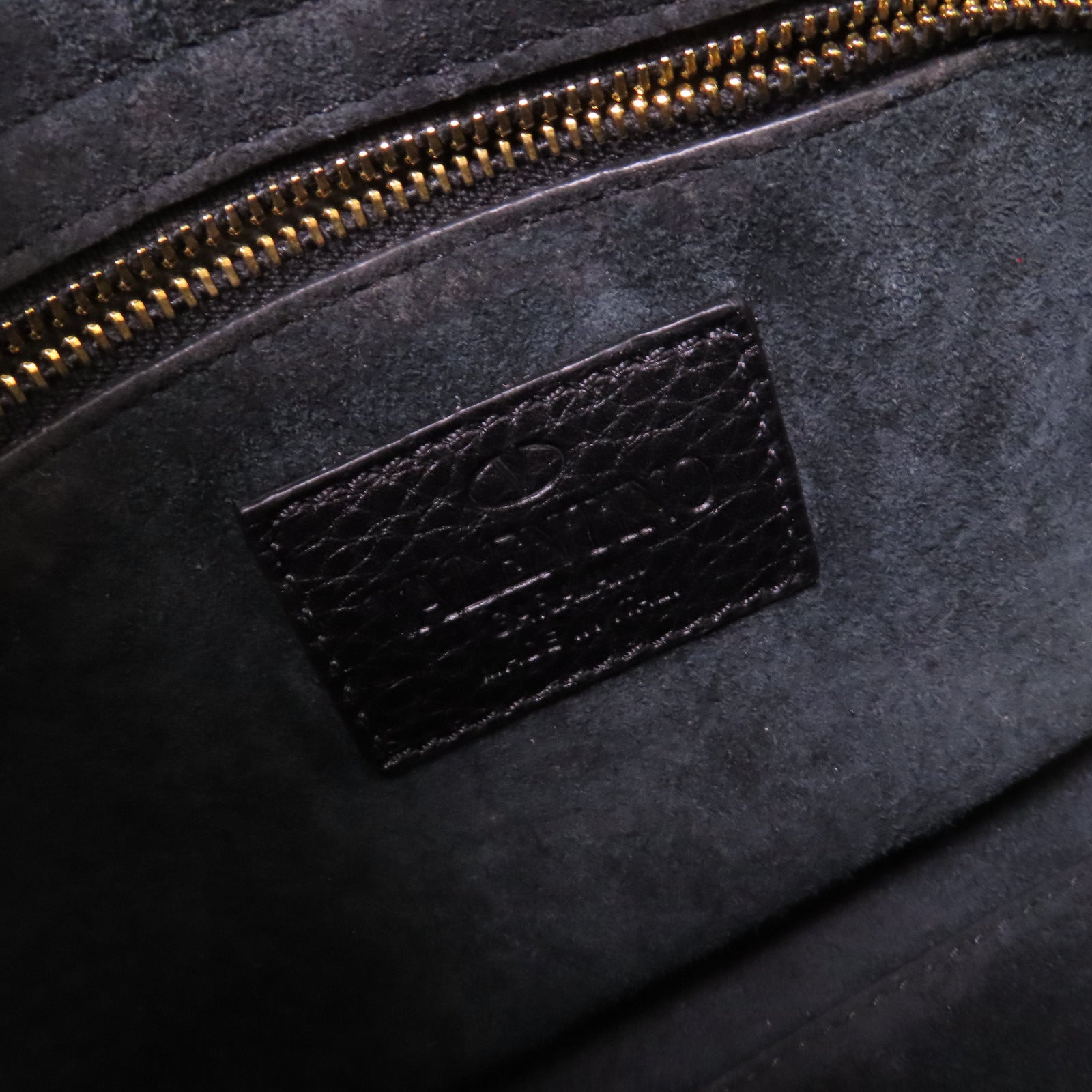 Valentino 牛皮皮革2Way Shoulder Bag金扣手挽肩背兩用袋黑色