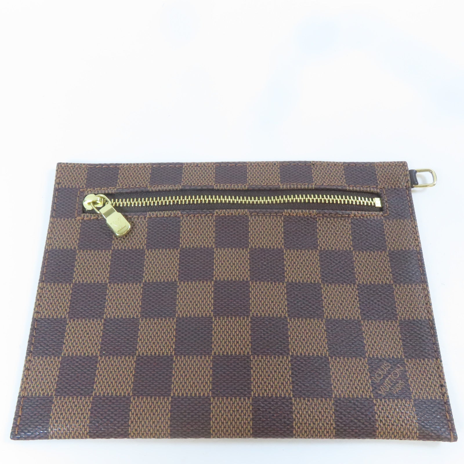 LOUIS VUITTON Damier Ebene Clifton金扣肩背袋啡色