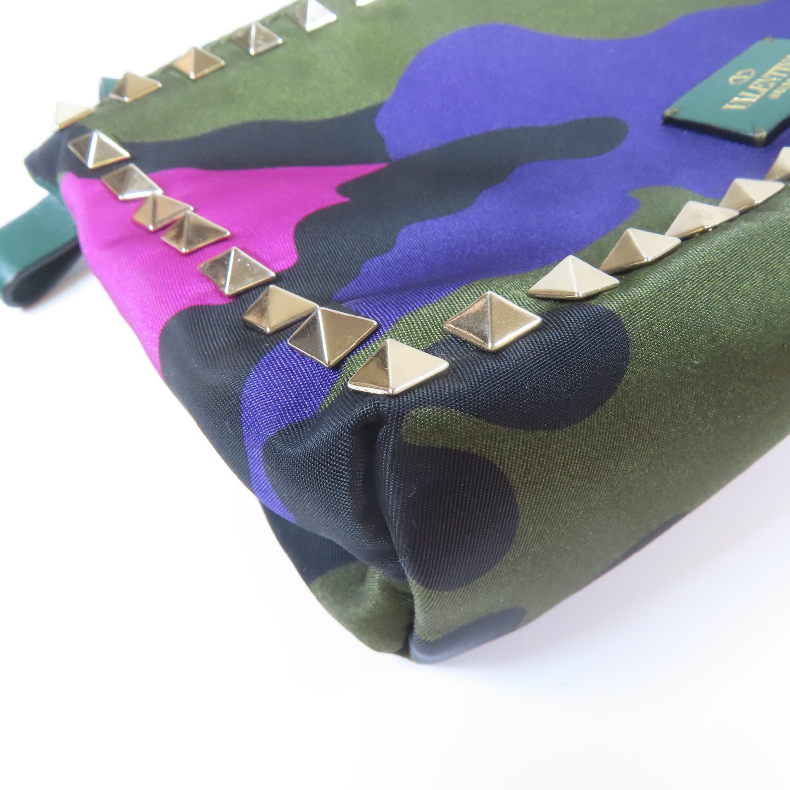 Valentino 【激減優惠】尼龍Clutch Bag金扣手拿包迷彩色