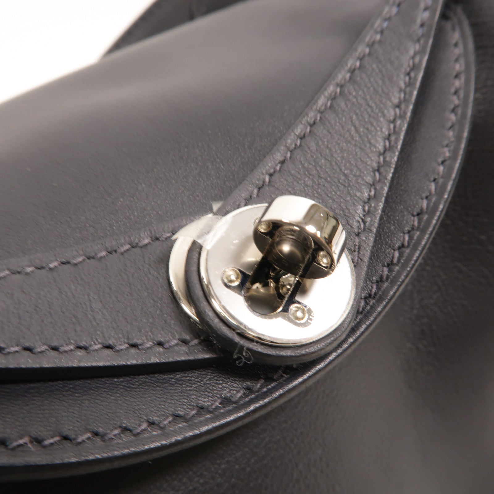 HERMES Swift皮革Mini Lindy金扣手挽肩背兩用袋Caban/Vert Vertigo
