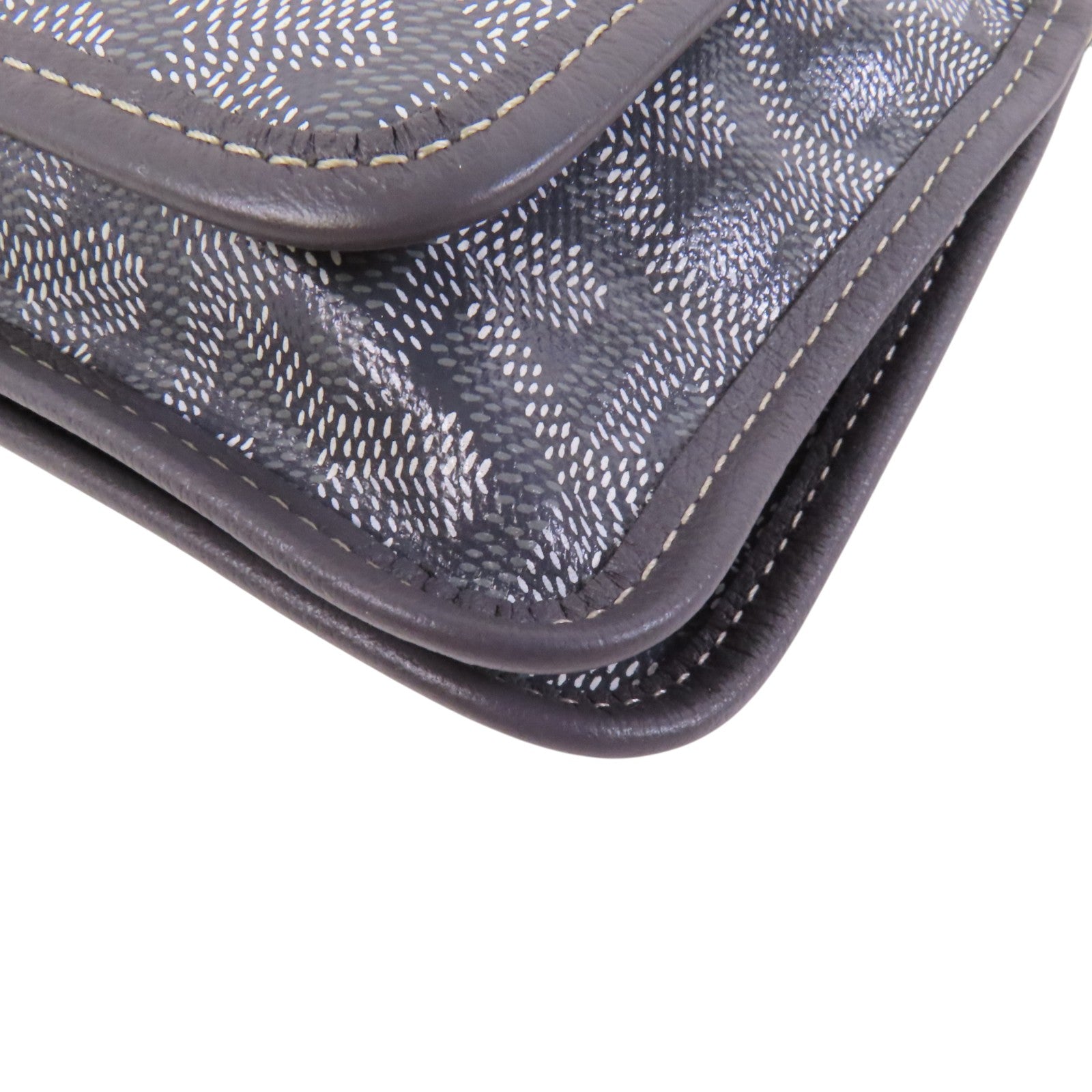 GOYARD 塗層帆布Plumet Pocket Wallet銀扣錢包肩背兩用袋