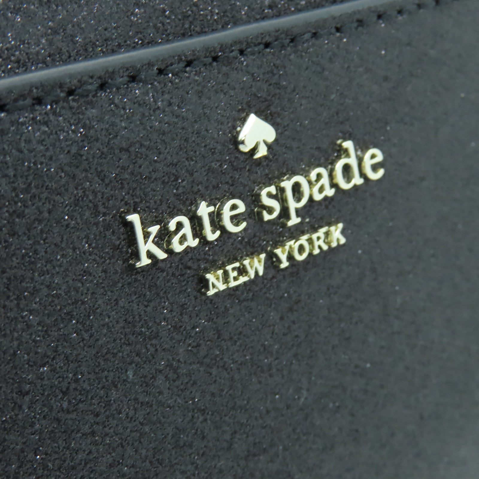 Kate Spade Tinsel Glitter Fabric Card Case金扣卡片套黒色