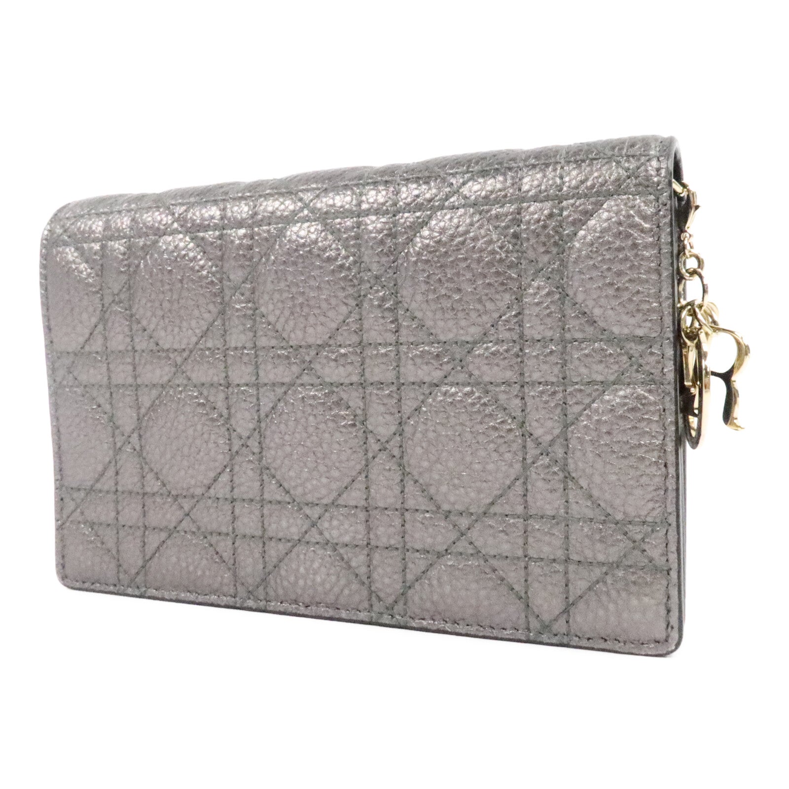 Dior 牛皮皮革Wallet On Cahin手拿包