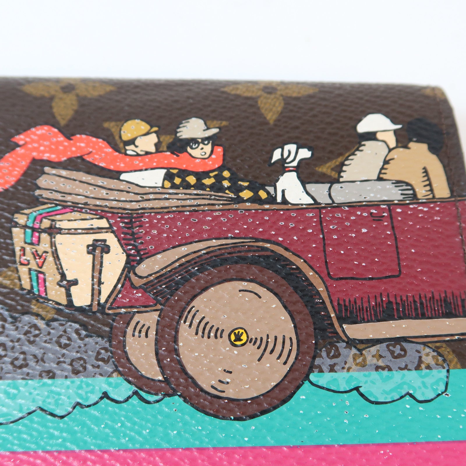 LOUIS VUITTON Monogram Sarah Wallet金扣長錢包啡色