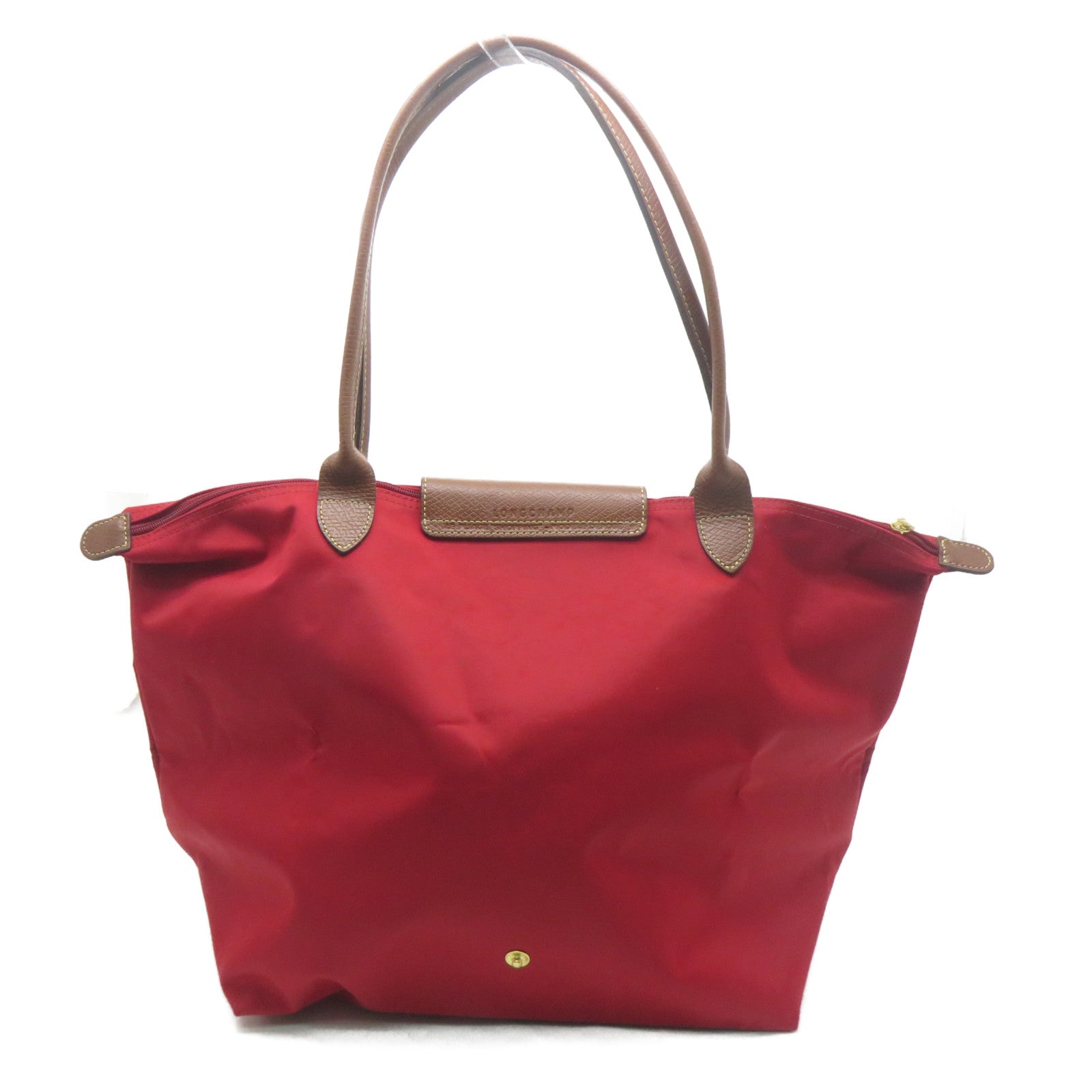 Longchamp 【激減優惠】尼龍/皮革Shoulder Bag金扣肩背袋紅色
