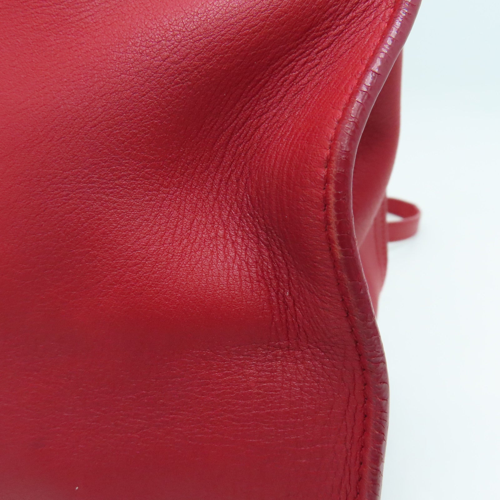 SAINT LAURENT 牛皮皮革2 Way Shoulder金扣手挽肩背兩用袋紅色