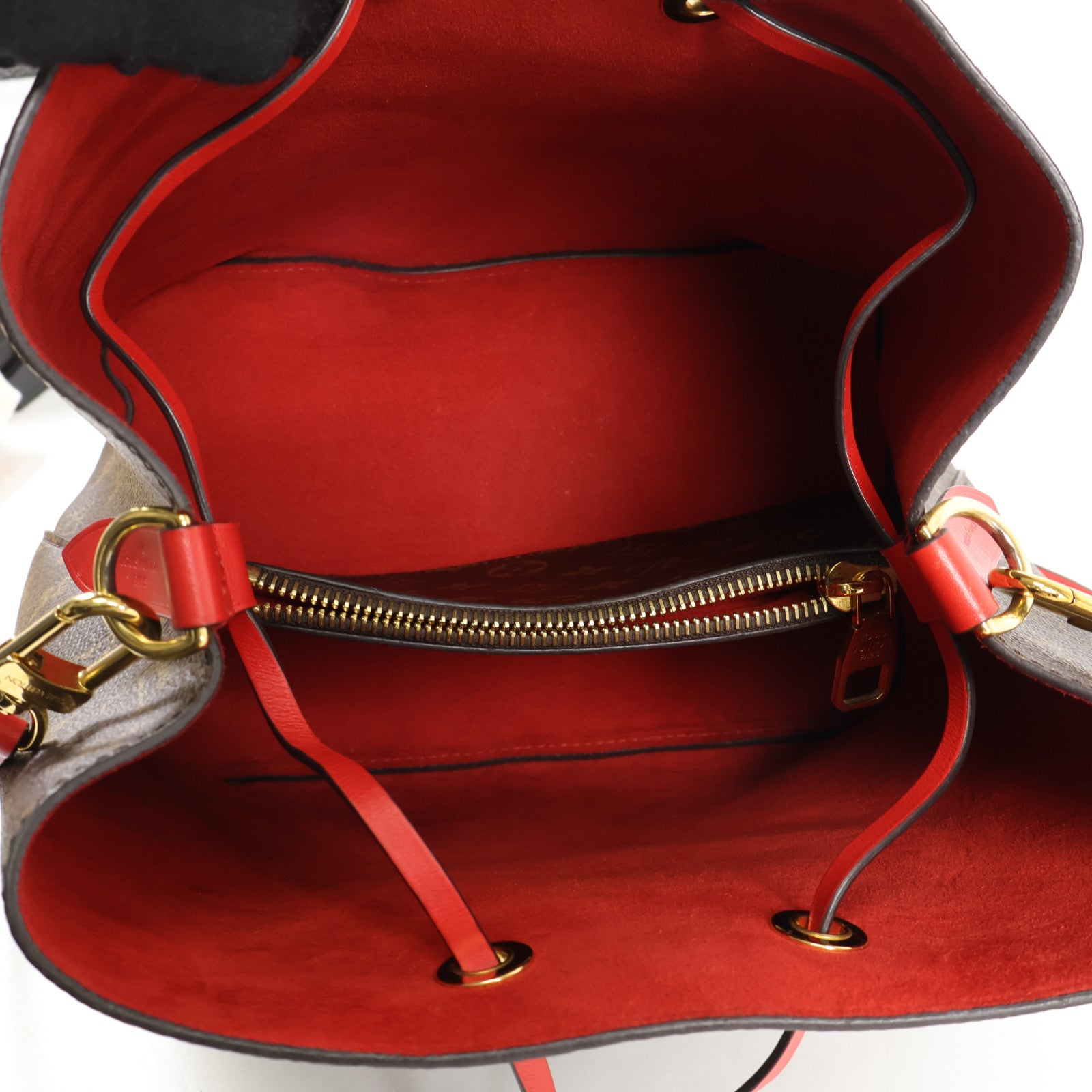 LOUIS VUITTON Monogram Neo Noe Bucket Bag金扣肩背袋Coquelicot