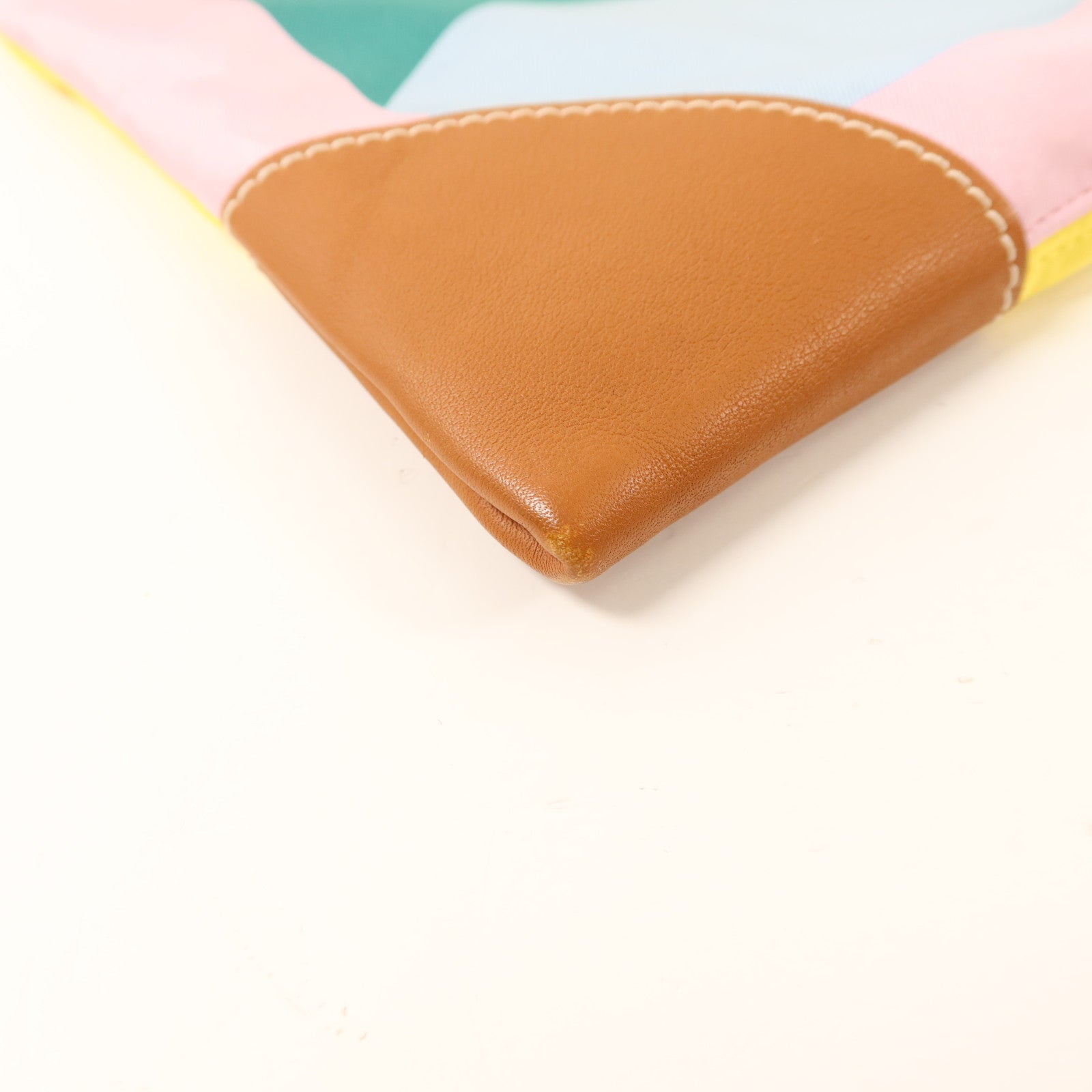 HERMES 絲質Silk City銀扣肩背袋