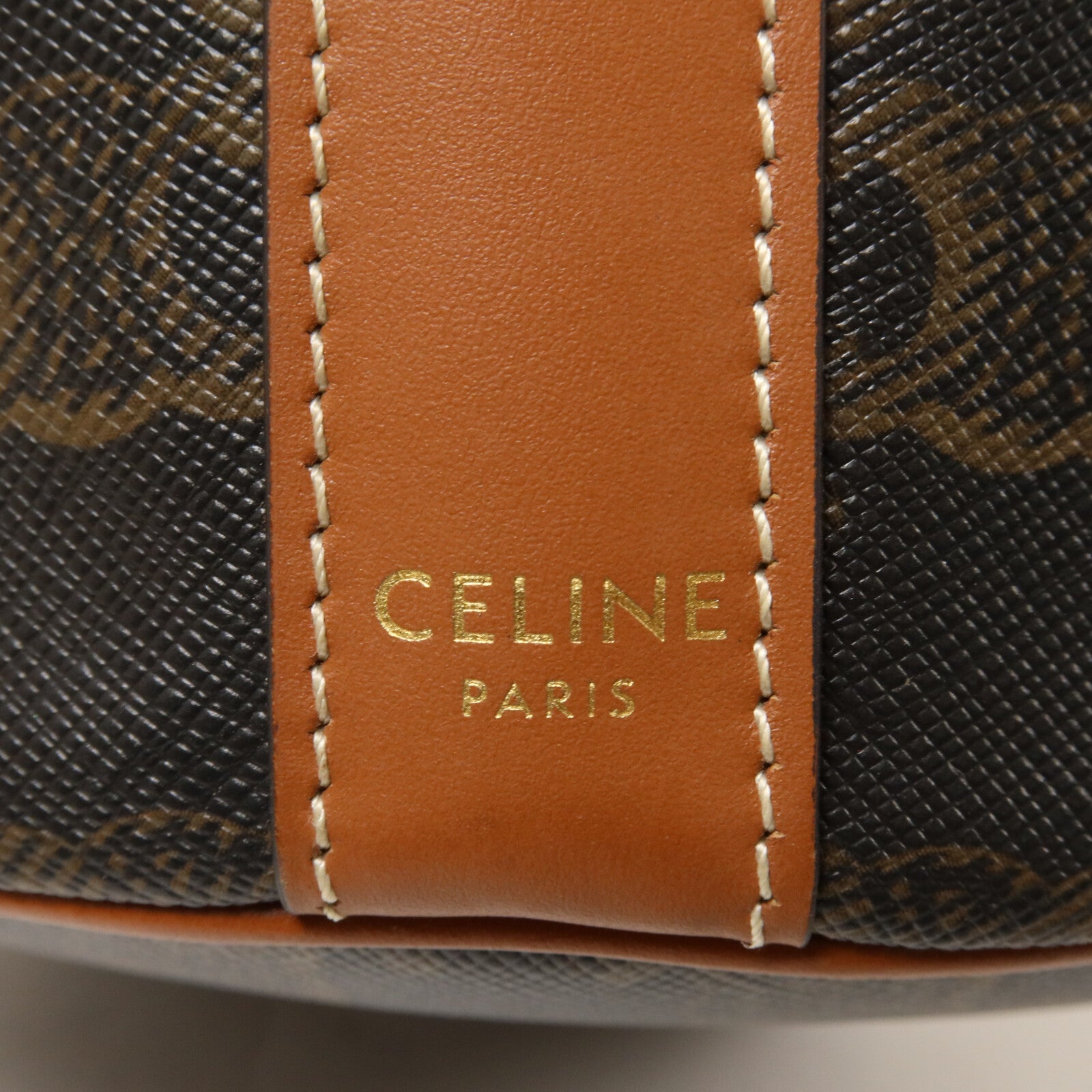 CELINE 塗層帆布Triomphe Drawstring Small Bucket肩背袋