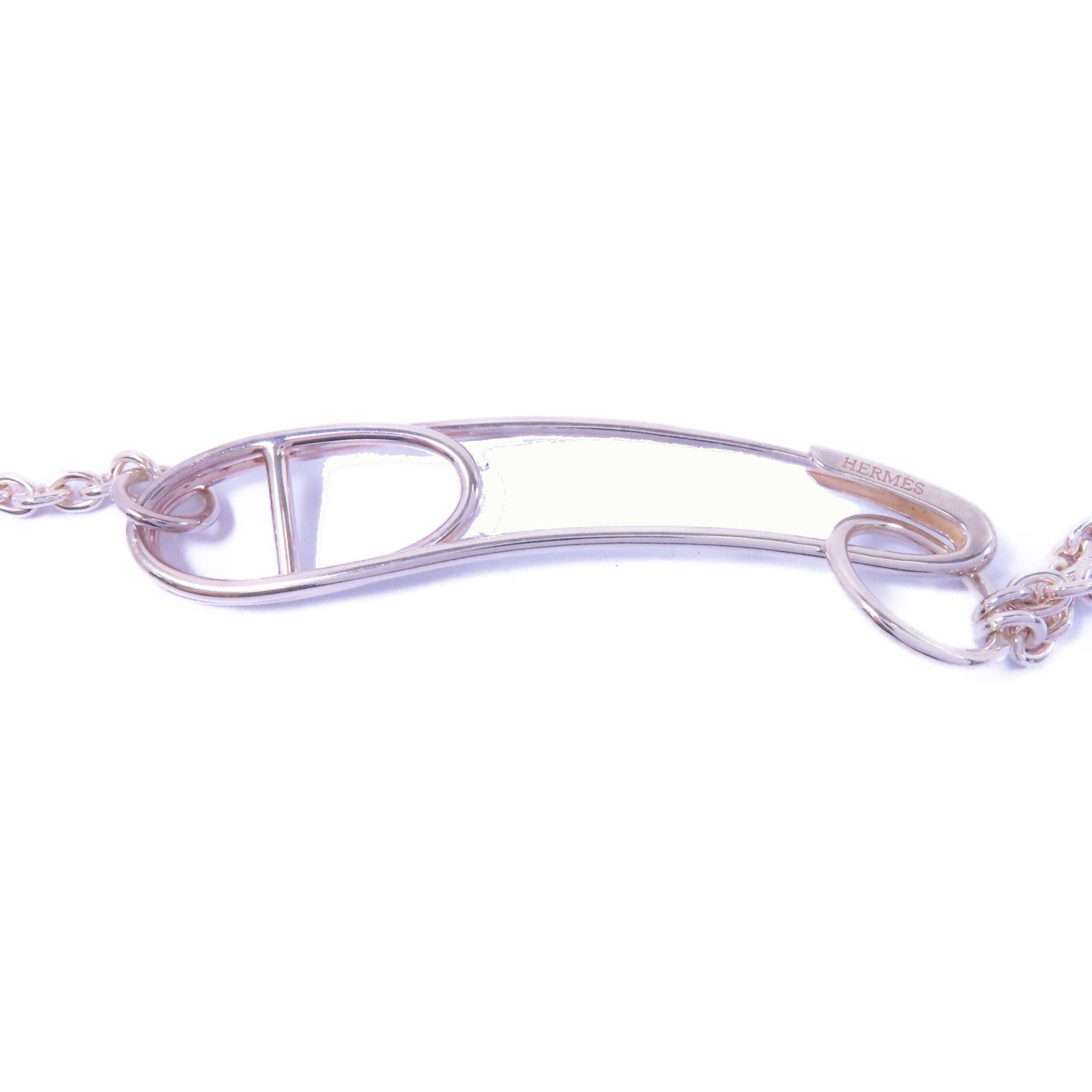 HERMES 925純銀Punk Anchor Chain Necklace 168cm項鍊