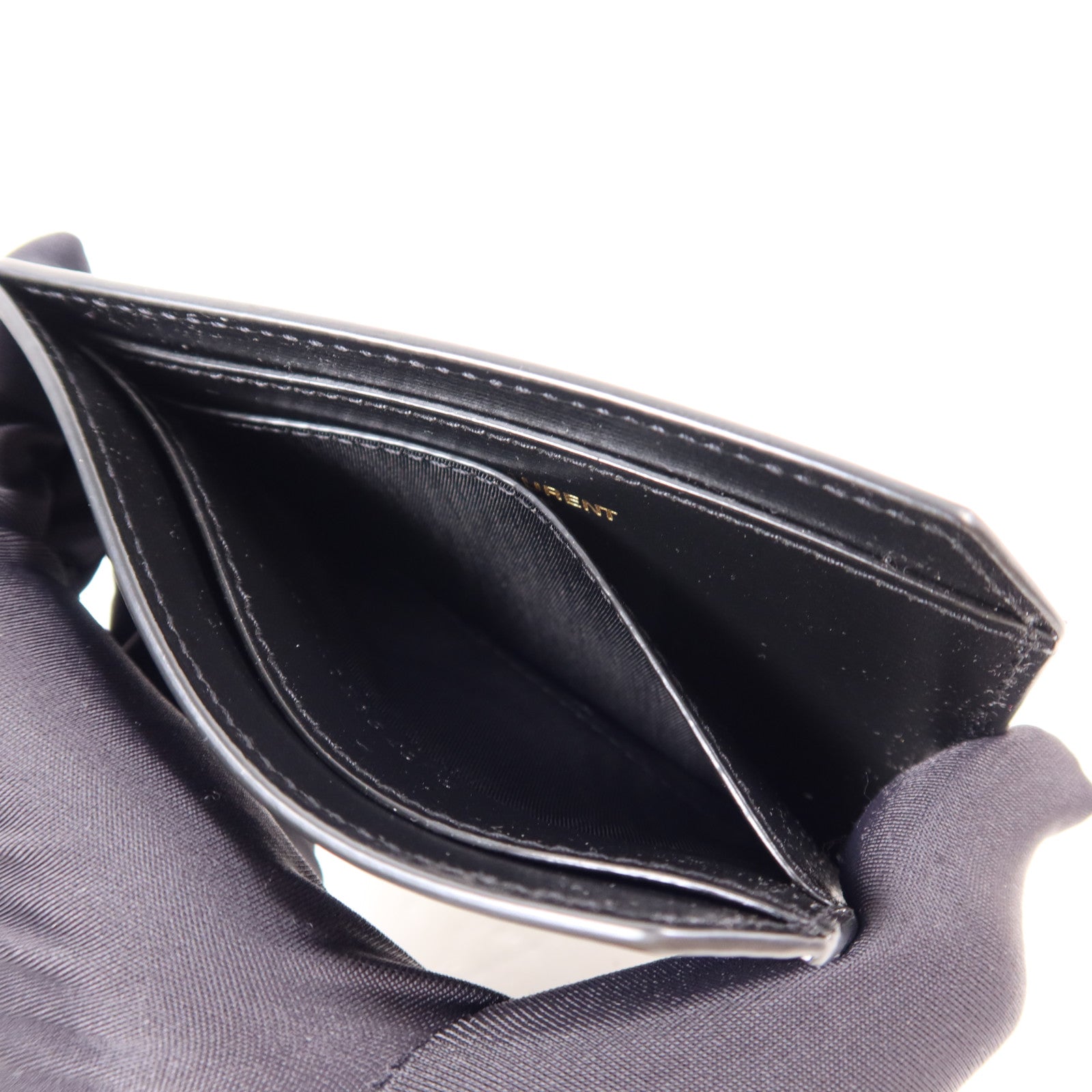 SAINT LAURENT 皮革Card Case金扣卡片套