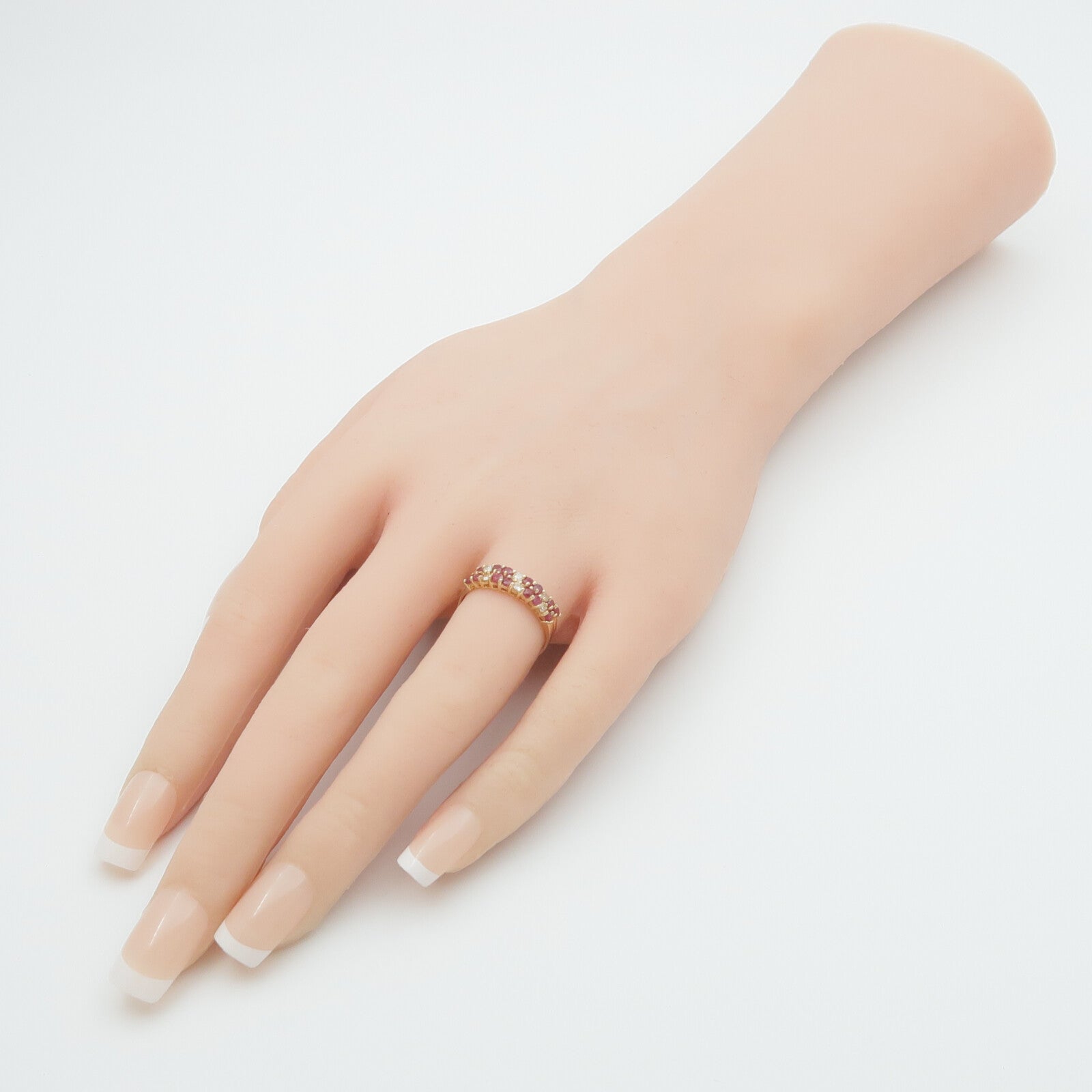 JEWELRY 14K黃金Ruby Diamond Ring紅寶石/鑽石戒指US#6.5