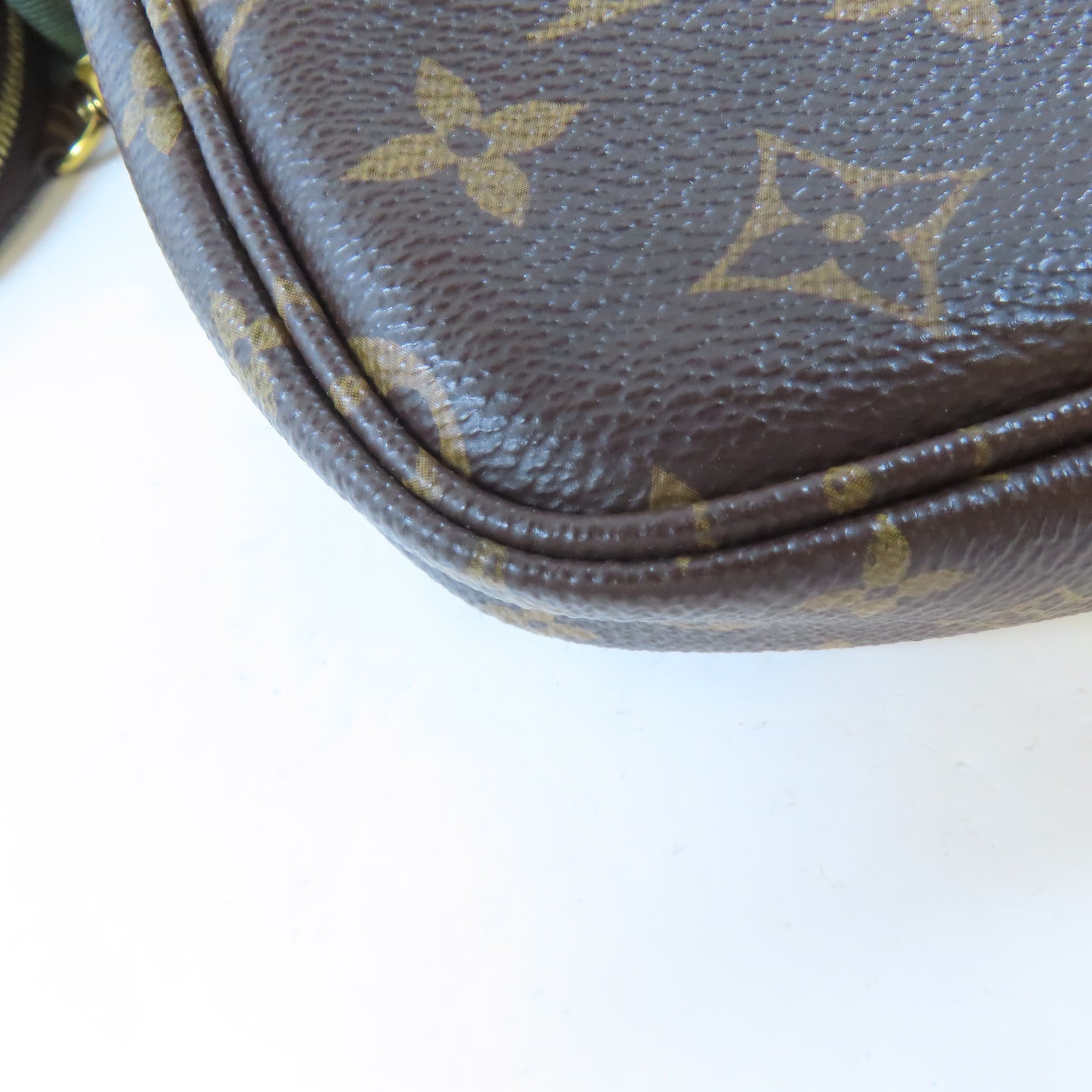LOUIS VUITTON Monogram Multi Pochette Accessoires金扣手挽肩背兩用袋啡色