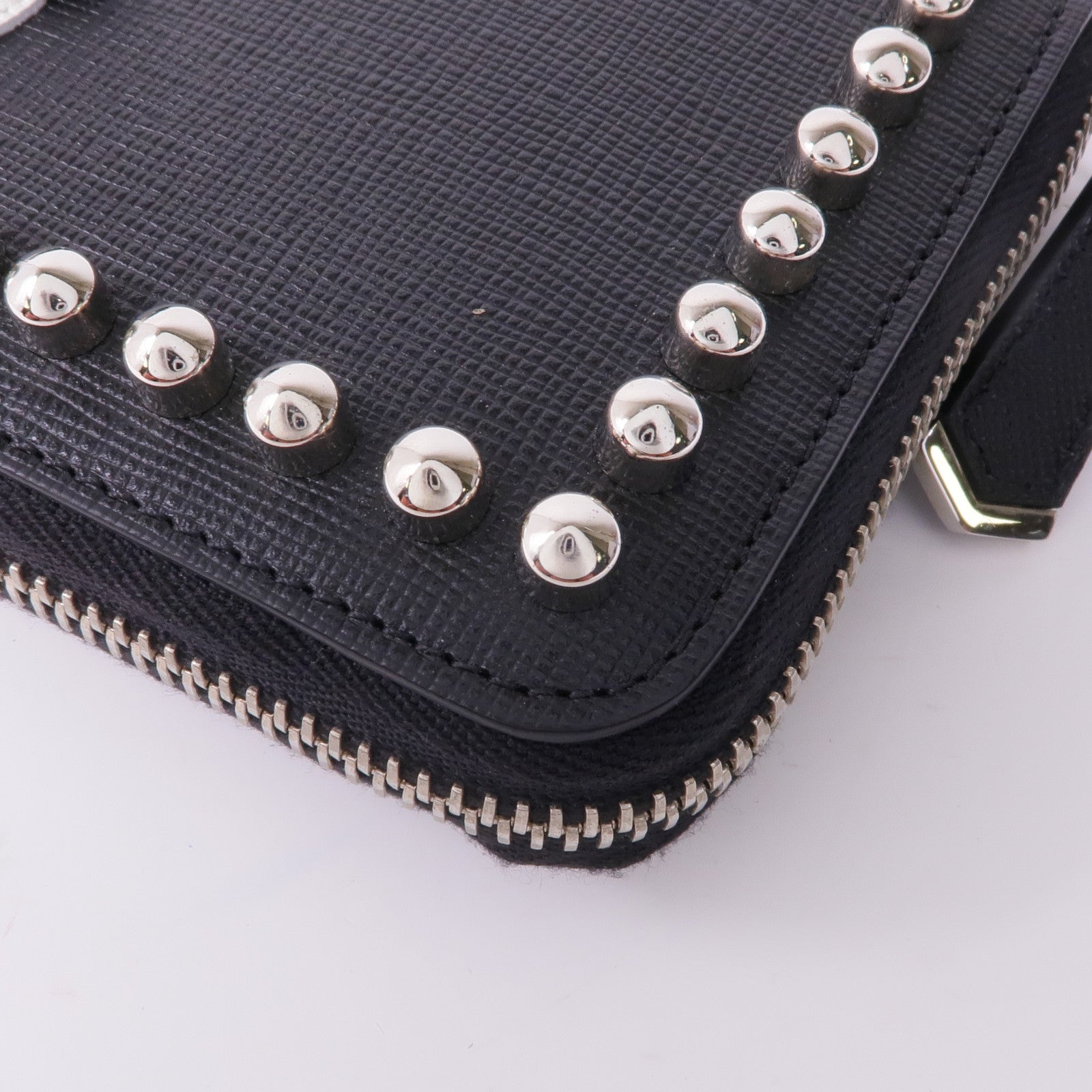 FENDI 牛皮皮革/毛皮Long Wallet銀扣長錢包