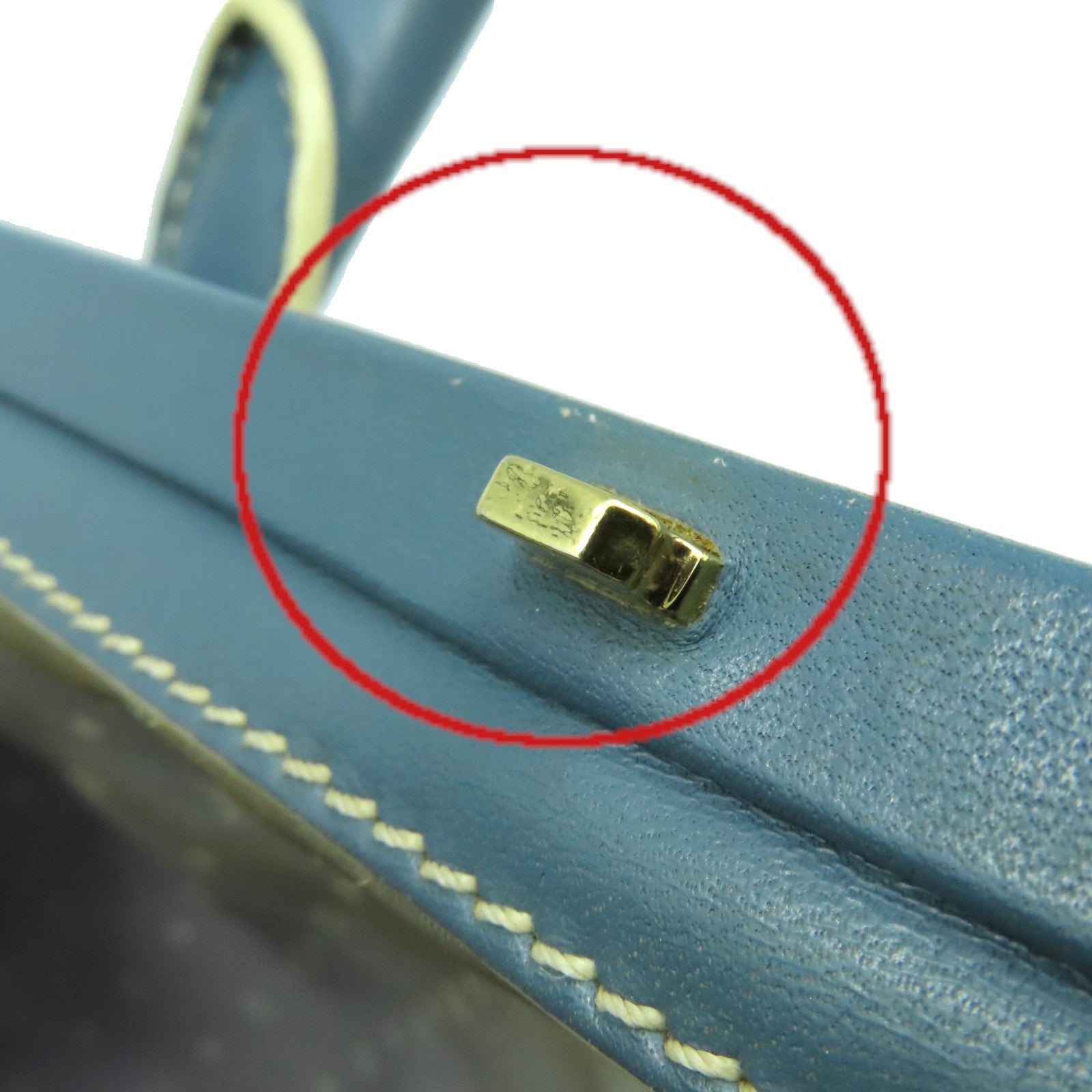 LOUIS VUITTON Suhali Leather Lingenieux PM Hand Bag Gold Buckle Blue