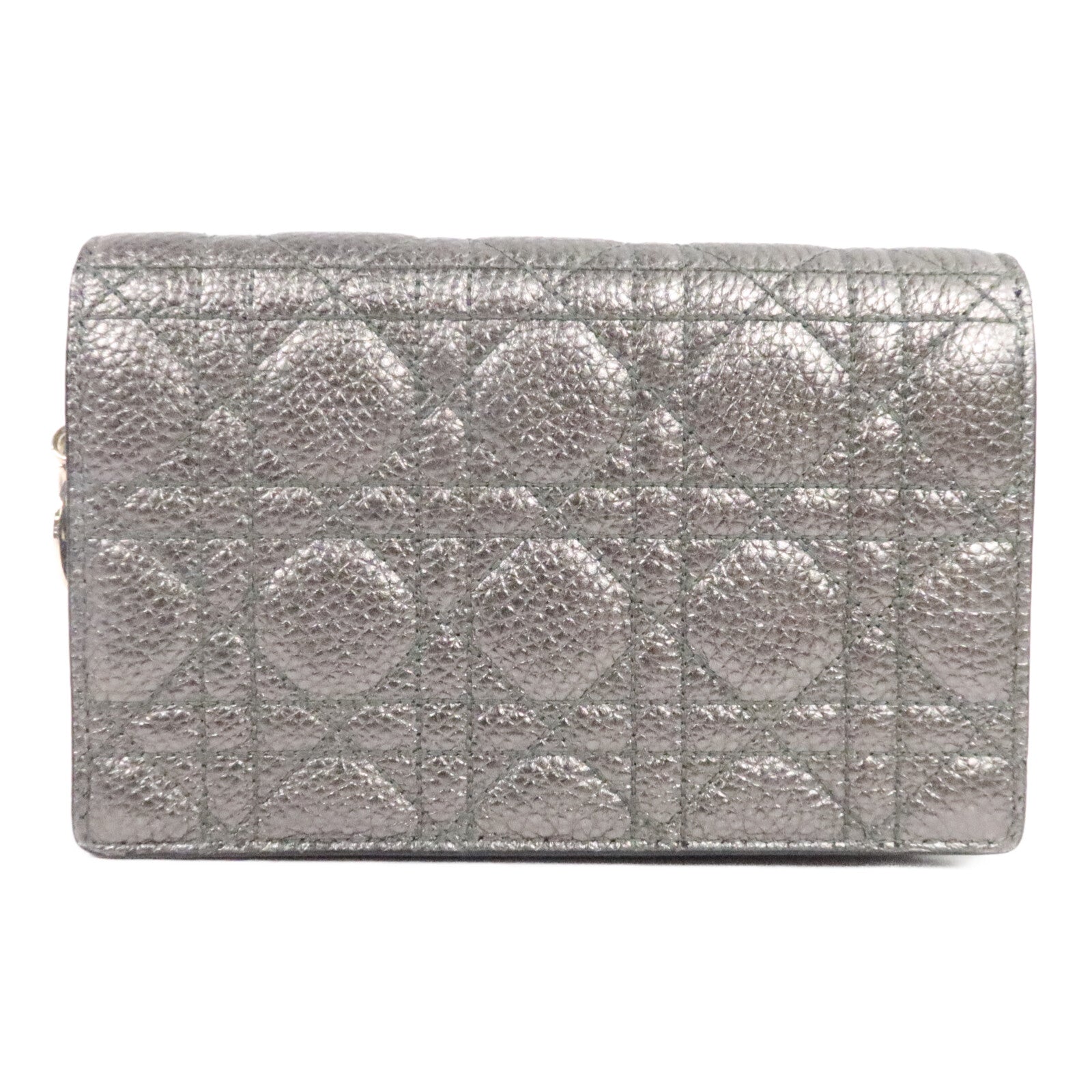 Dior 牛皮皮革Wallet On Cahin手拿包