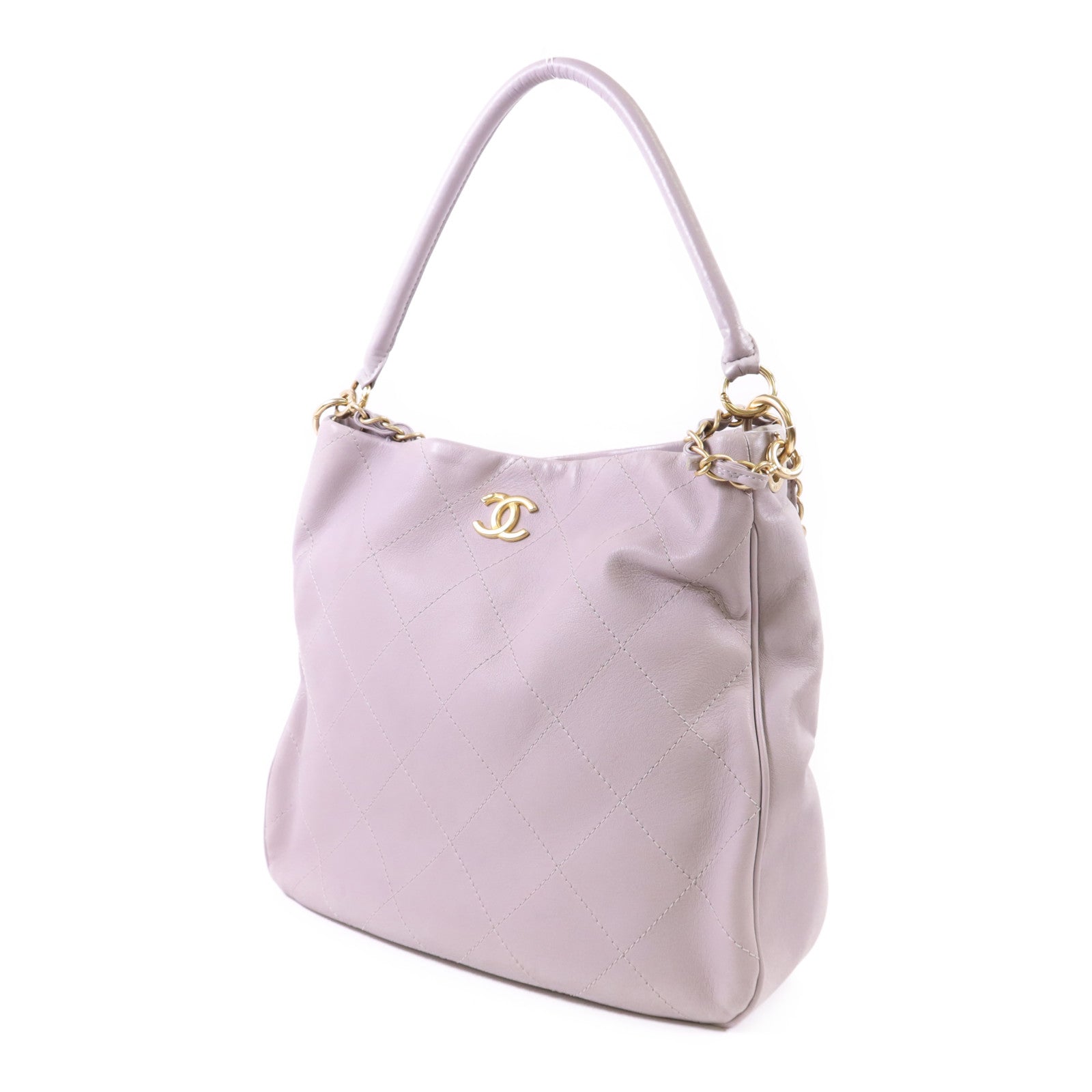 CHANEL 牛皮皮革2 Way Shoulder Bag金扣手挽肩背兩用袋