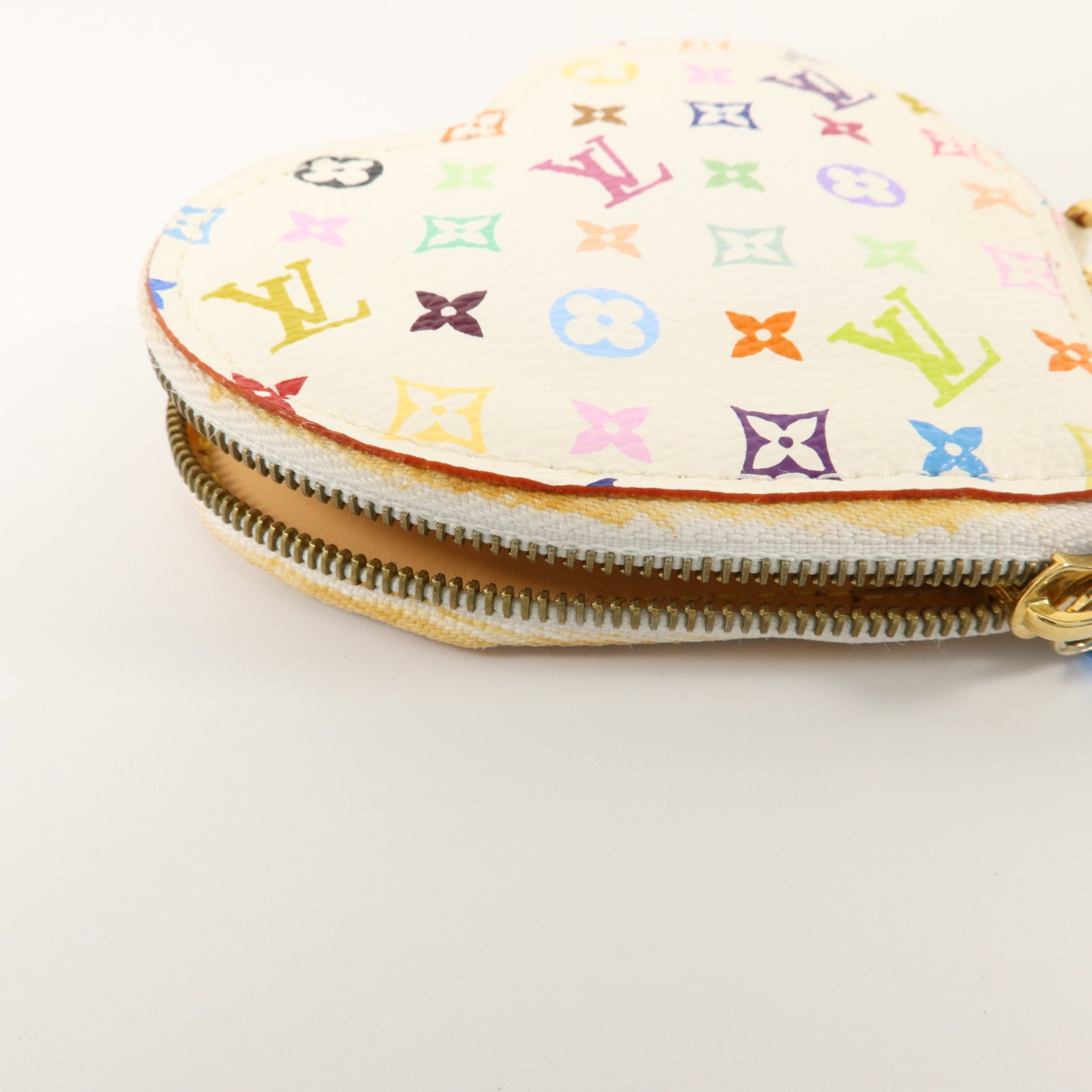 LOUIS VUITTON Monogram Multicolore Porte Monnaie Coeur金扣零錢包