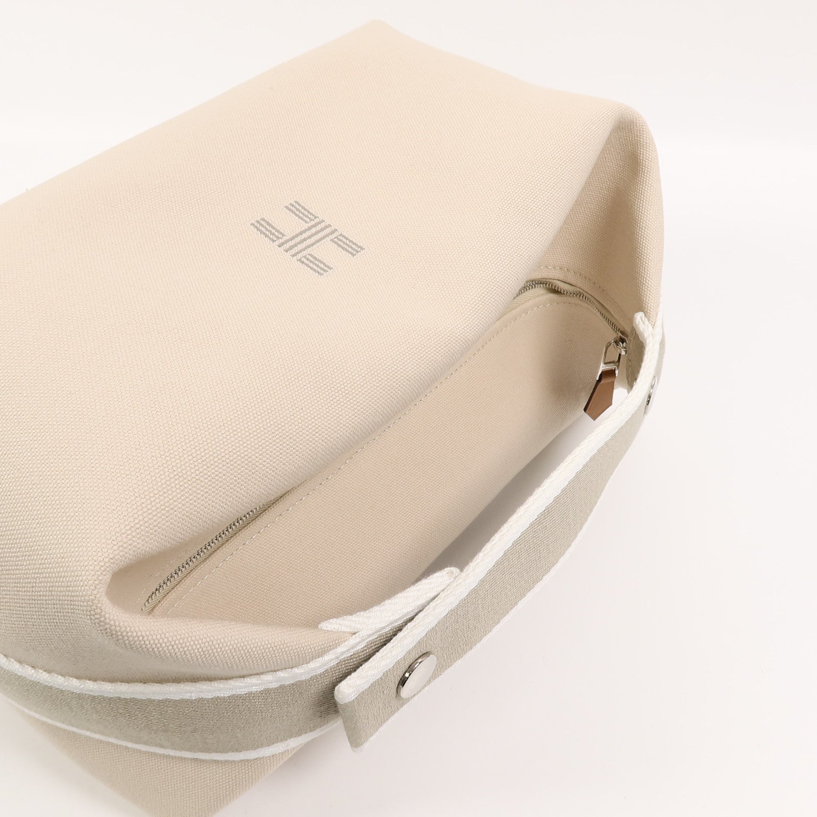 HERMES 帆布Bride a Brac GM手挽袋Naturel