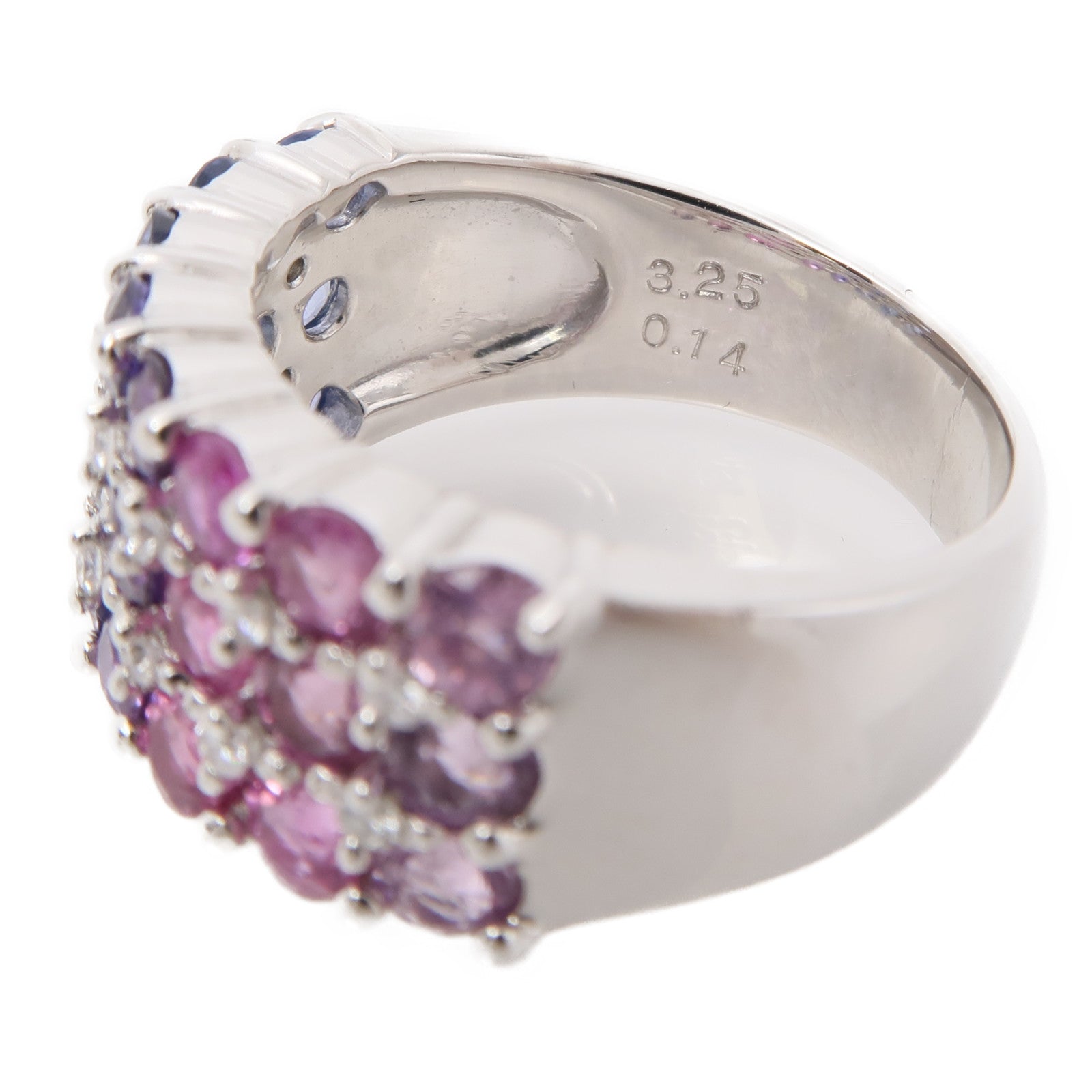 JEWELRY Sapphire Diamond Ring PT900 Platinum US#6.5