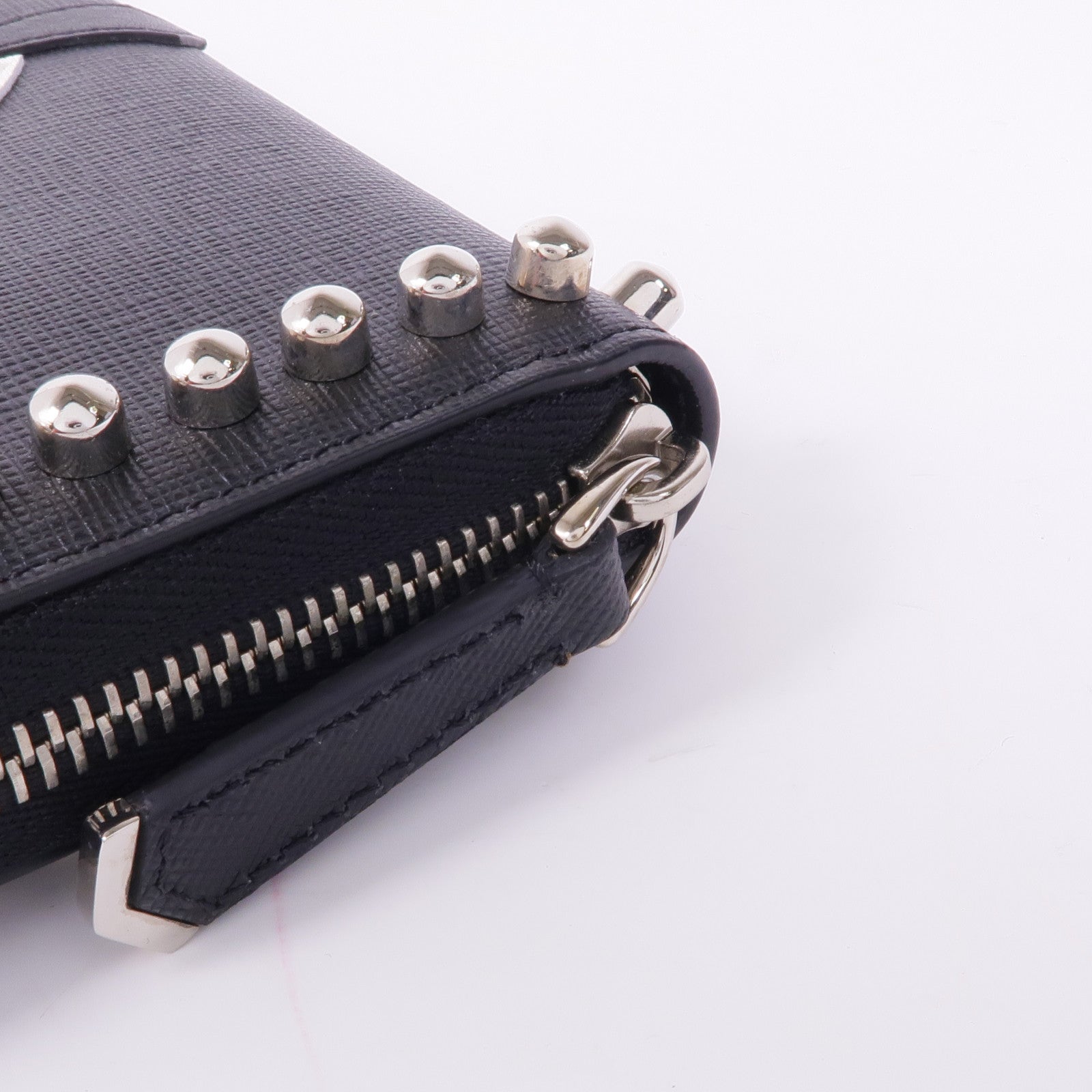 FENDI 牛皮皮革/毛皮Long Wallet銀扣長錢包