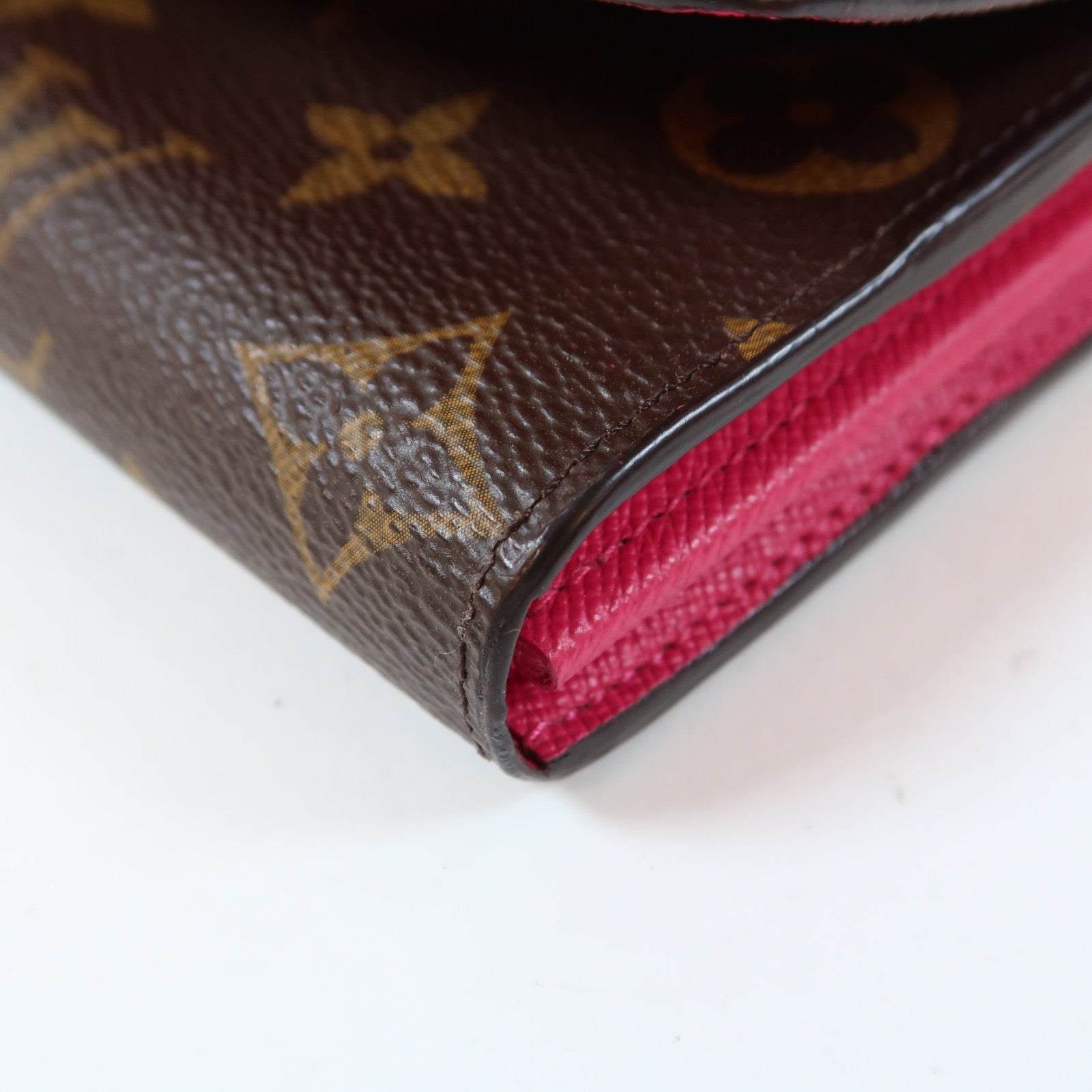 LOUIS VUITTON Monogram Sarah Wallet金扣長錢包啡色