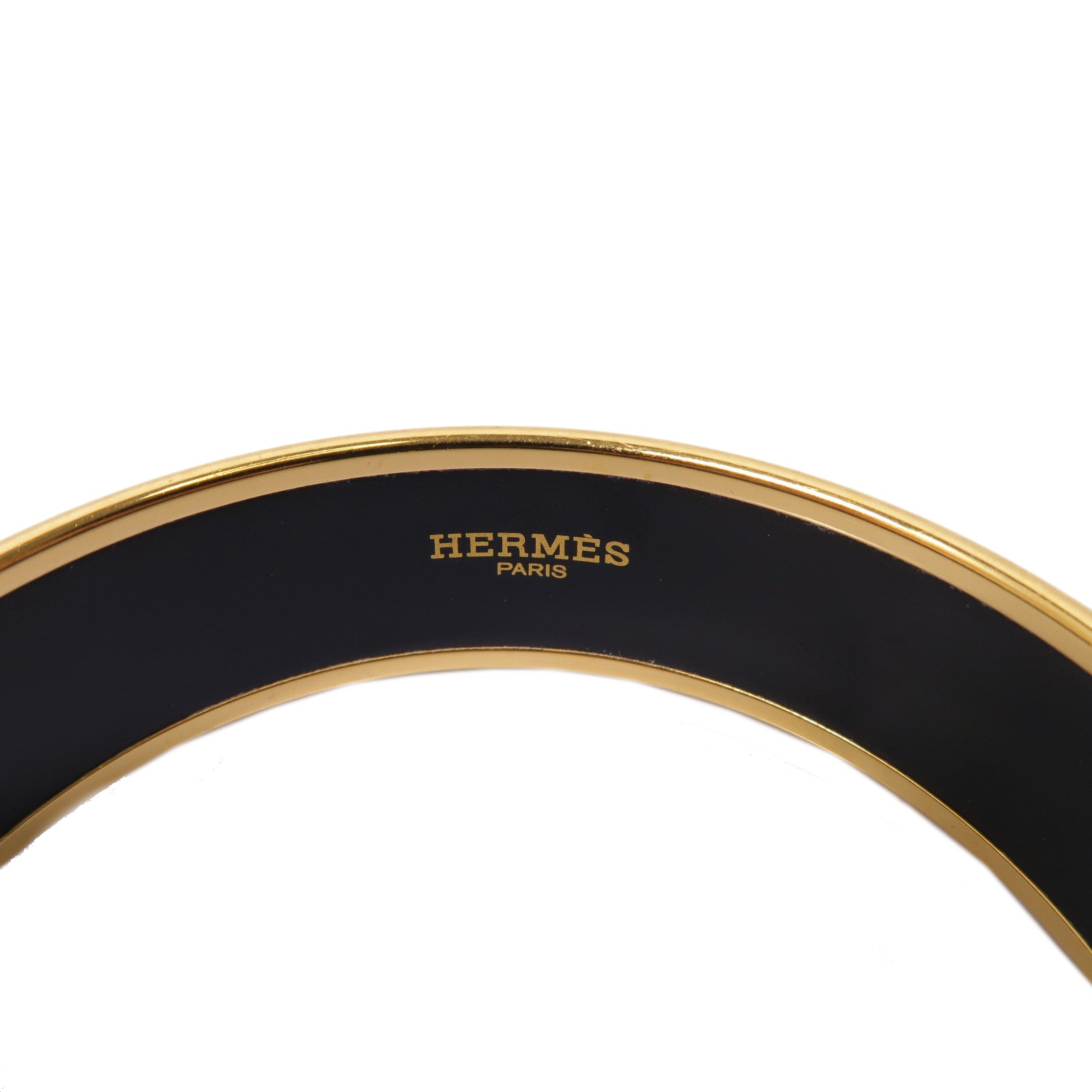 HERMES 【激減優惠】琺瑯/金屬Bangle手鐲棕色/金色