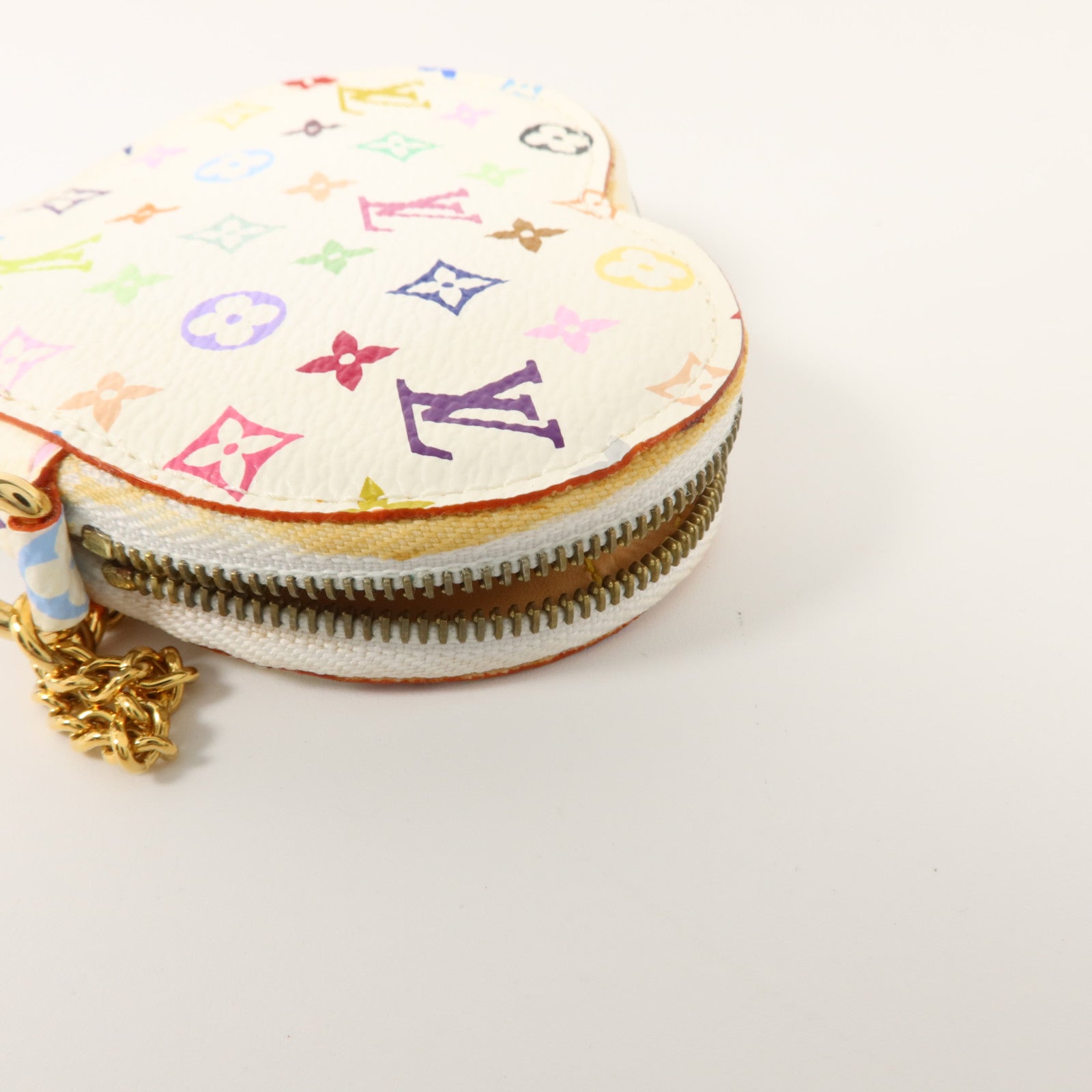 LOUIS VUITTON Monogram Multicolore Porte Monnaie Coeur金扣零錢包