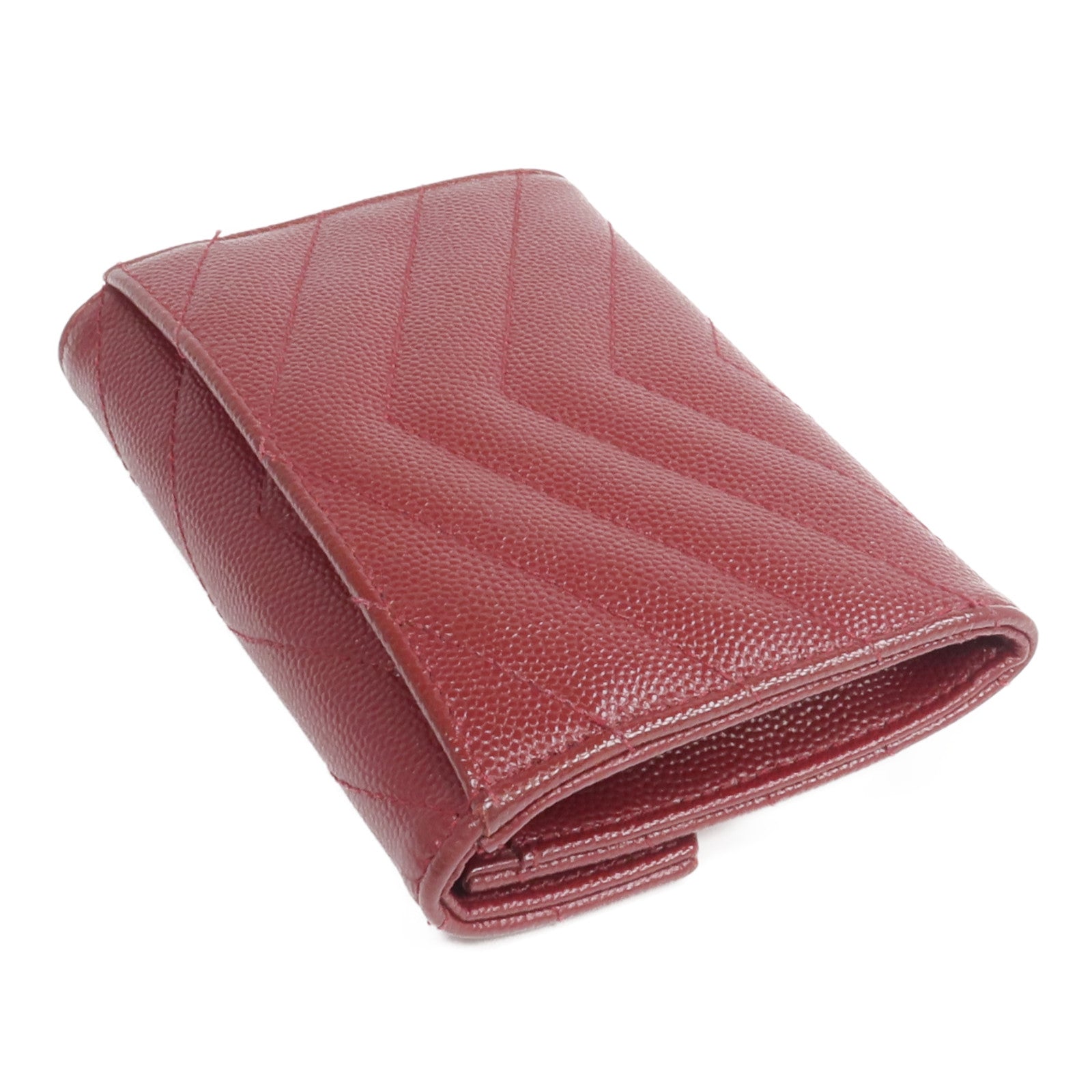 SAINT LAURENT 牛皮皮革Small Envelope Wallet銀扣錢包