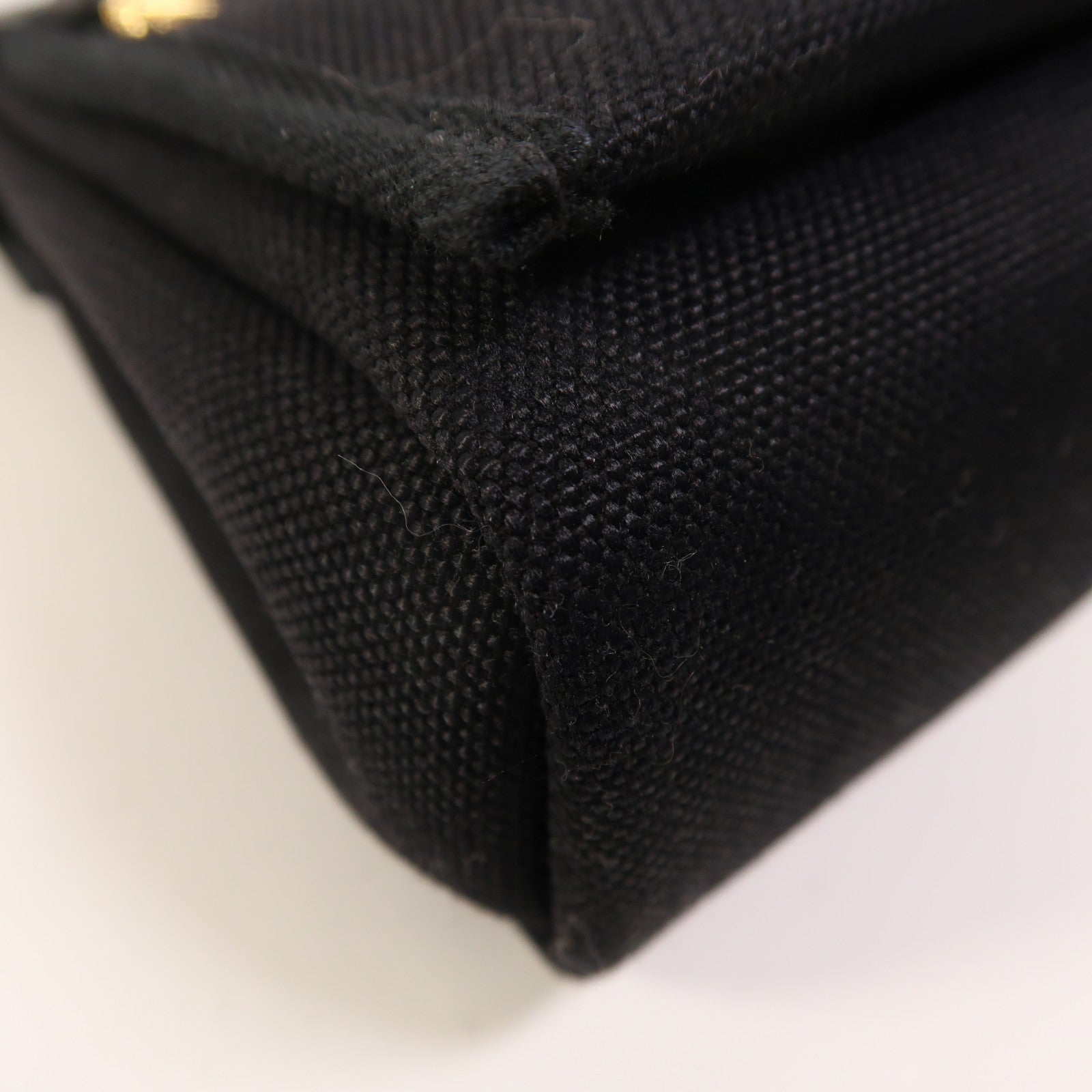 HERMES 帆布Mini Herbag金扣肩背袋