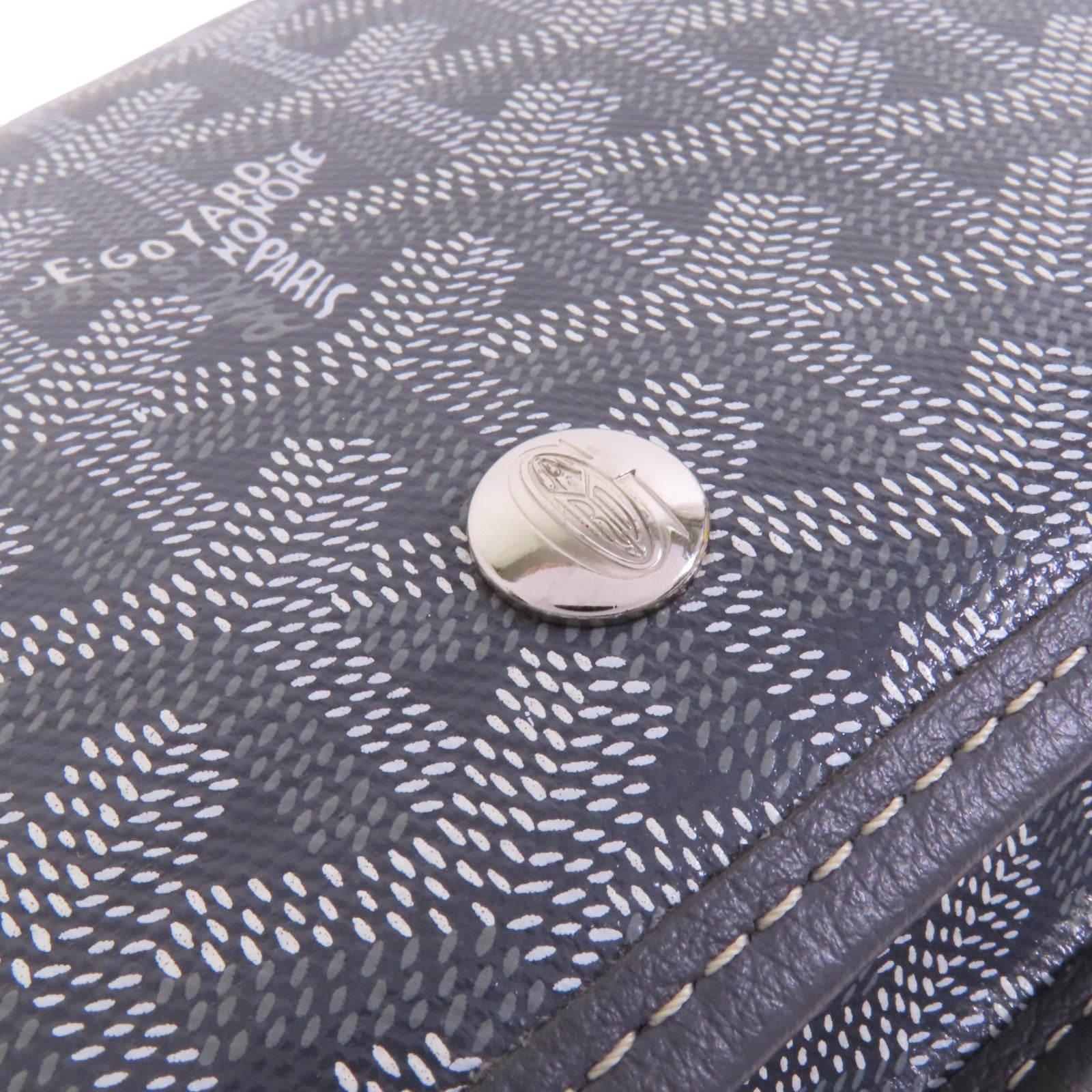 GOYARD 塗層帆布Plumet Pocket Wallet銀扣錢包肩背兩用袋