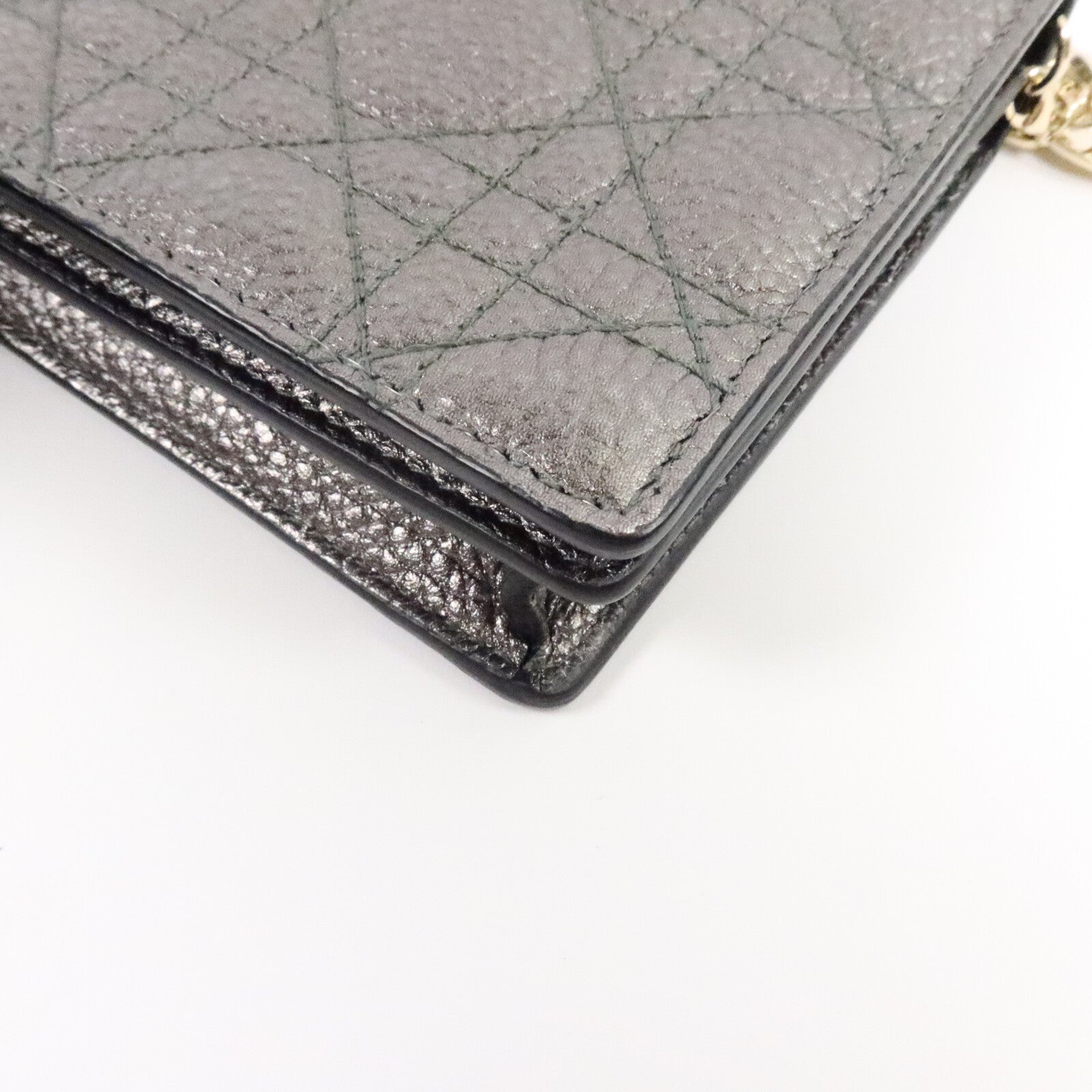 Dior 牛皮皮革Wallet On Cahin手拿包