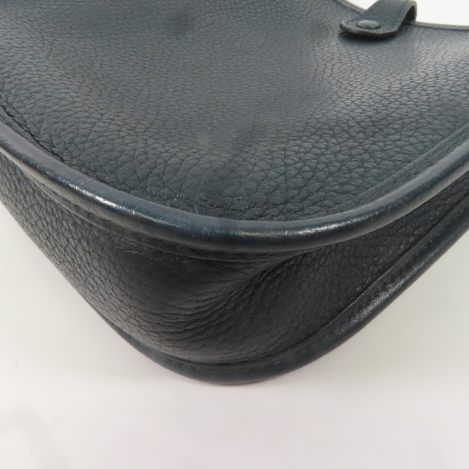 HERMES Clemence皮革Evelyne TPM銀扣肩背袋博斯普魯斯綠色