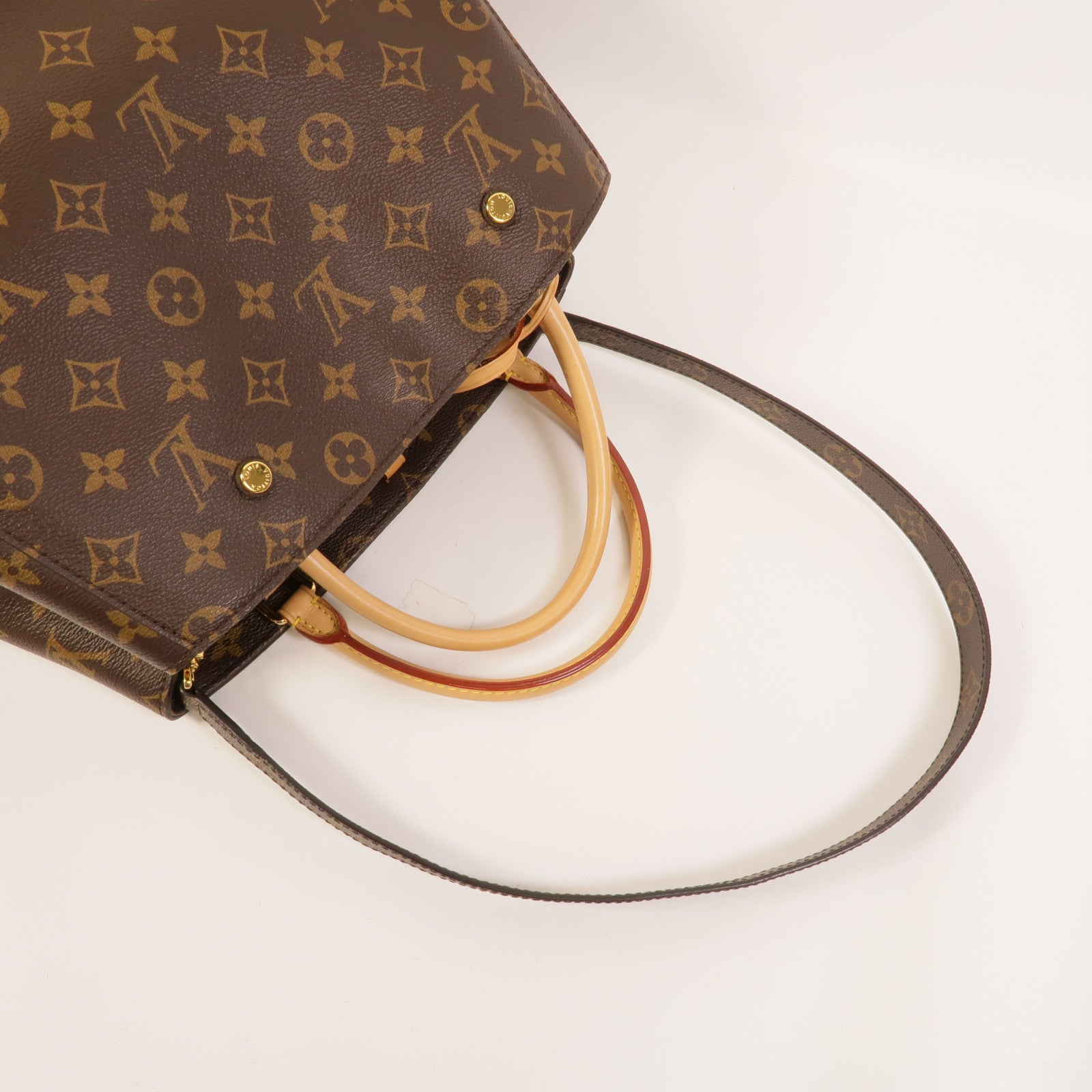 LOUIS VUITTON Monogram Montaigne MM金扣手挽肩背兩用袋