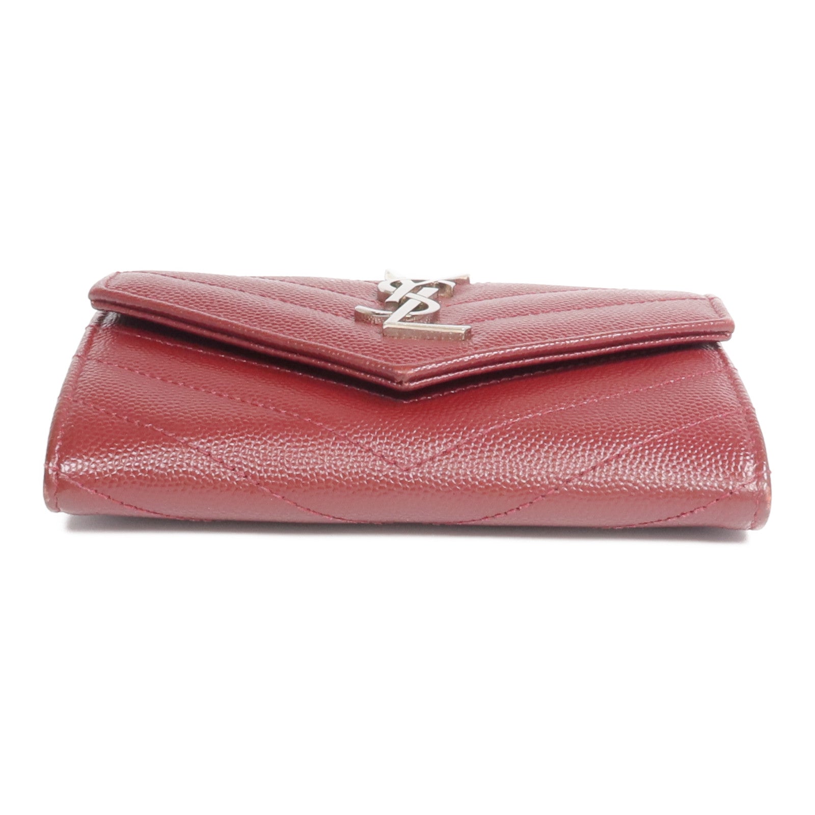 SAINT LAURENT 牛皮皮革Small Envelope Wallet銀扣錢包