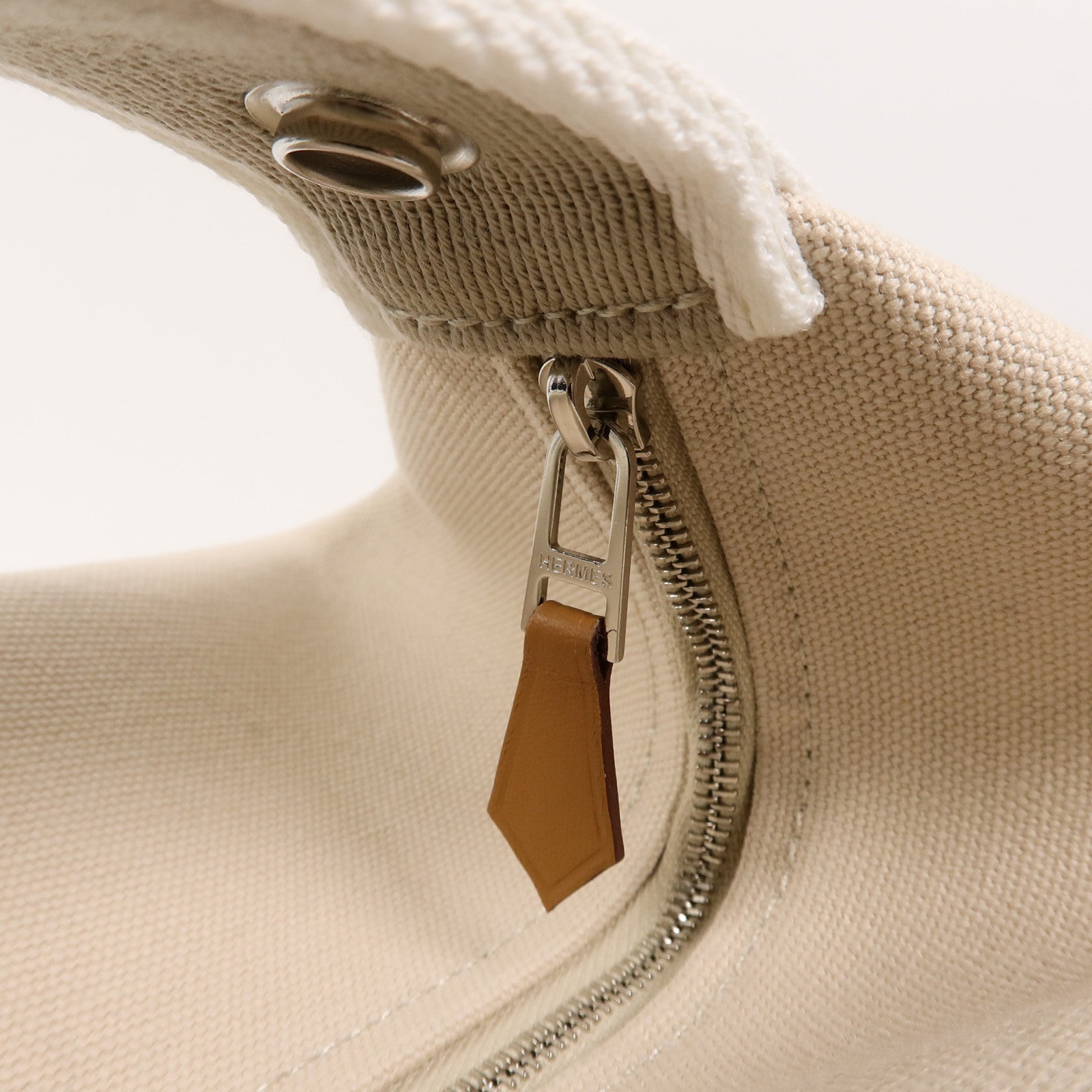 HERMES 帆布Bride a Brac GM手挽袋Naturel