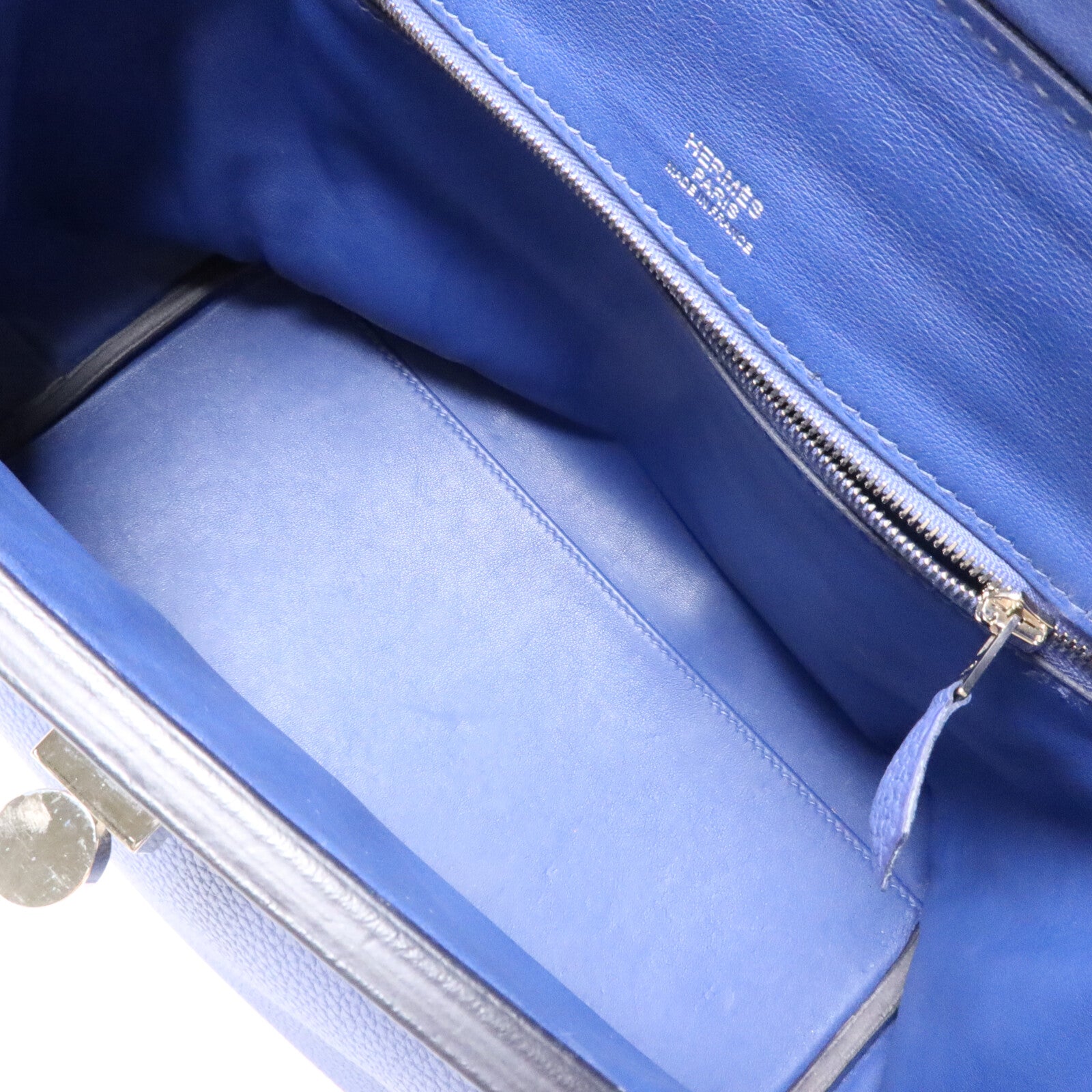 HERMES Togo皮革24/24 29cm手挽肩背兩用袋Bleu Brighton