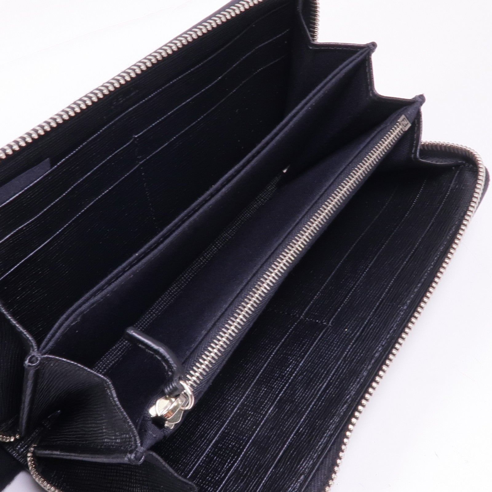 FENDI 牛皮皮革/毛皮Long Wallet銀扣長錢包