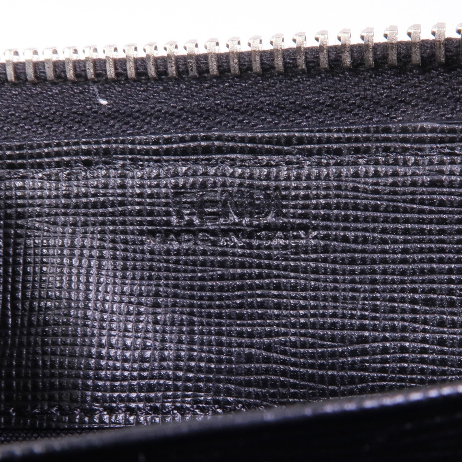 FENDI 牛皮皮革/毛皮Long Wallet銀扣長錢包