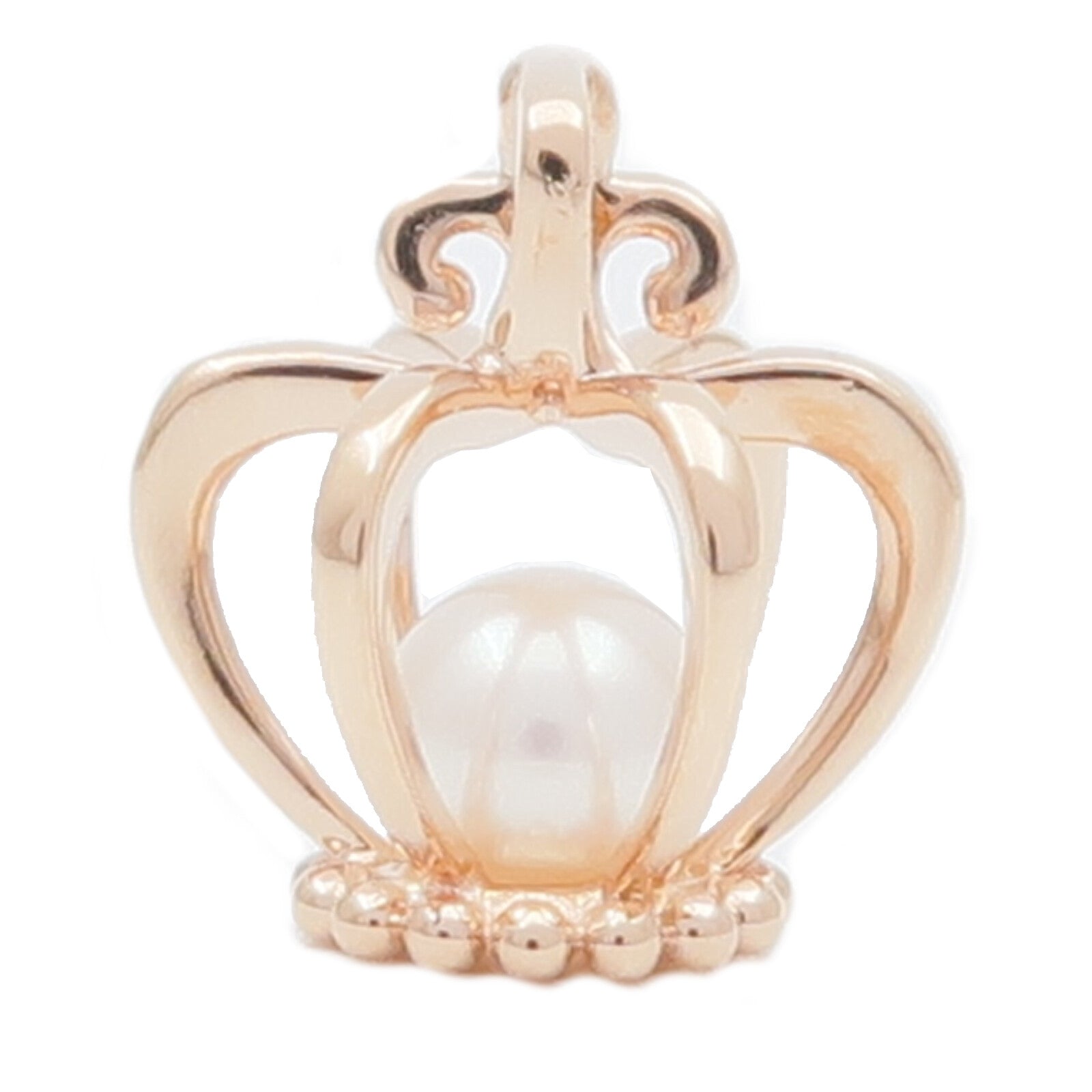 JEWELRY 18K玫瑰金Pearl Diamond Pendant Top珍珠/鑽石吊墜