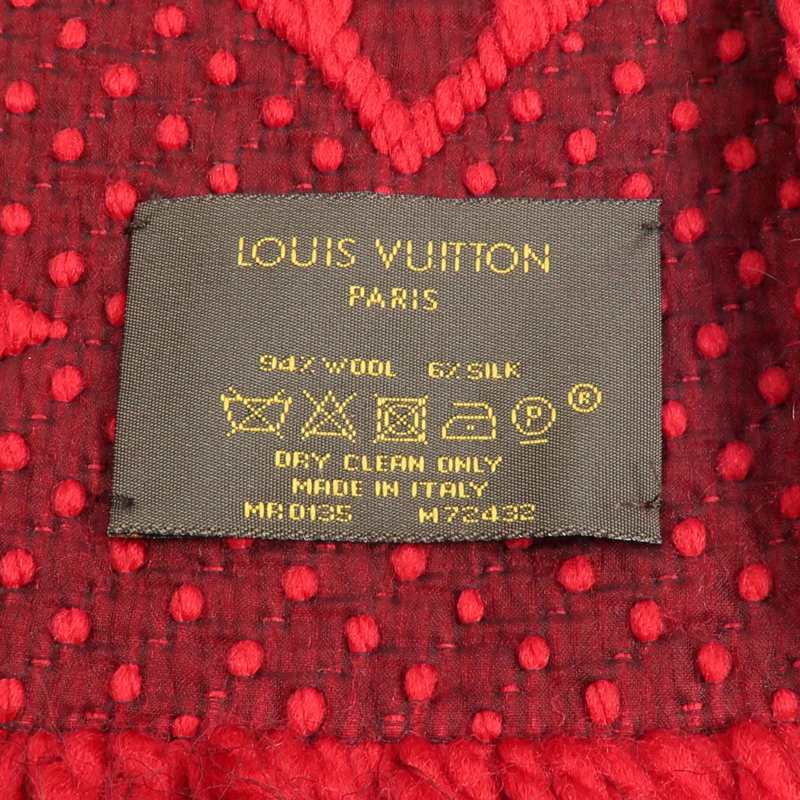 LOUIS VUITTON 羊毛/絲質Scarf 174x31cm圍巾