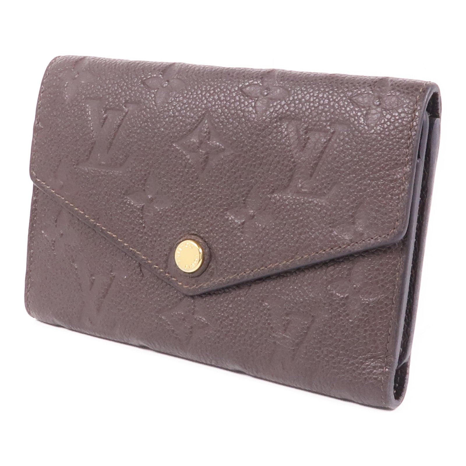 LOUIS VUITTON LV GHW Trifold Wallet M60543 Monogram Empreinte Brown