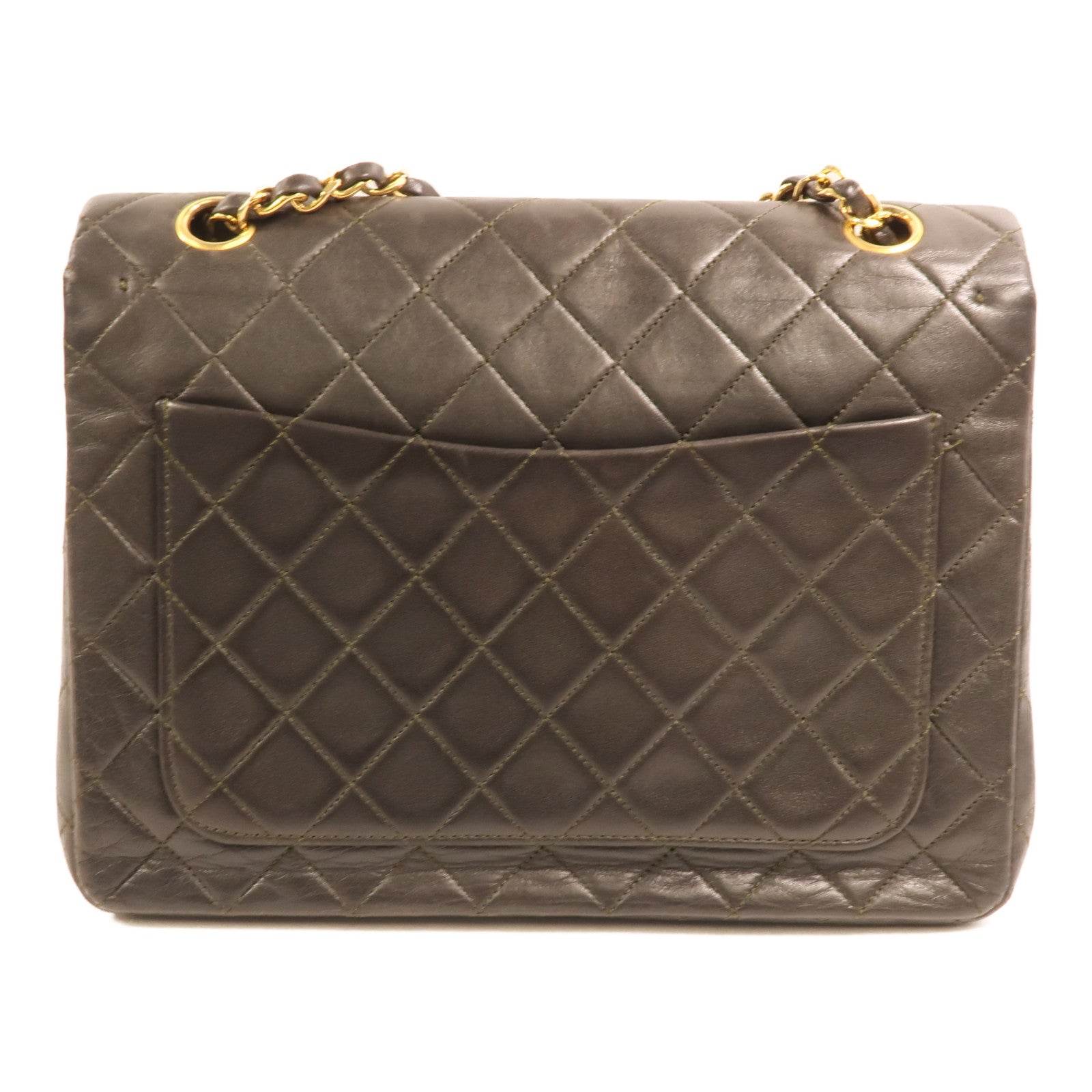 CHANEL 羊皮皮革Vintage Classic Flap Bag金扣鏈帶肩背袋