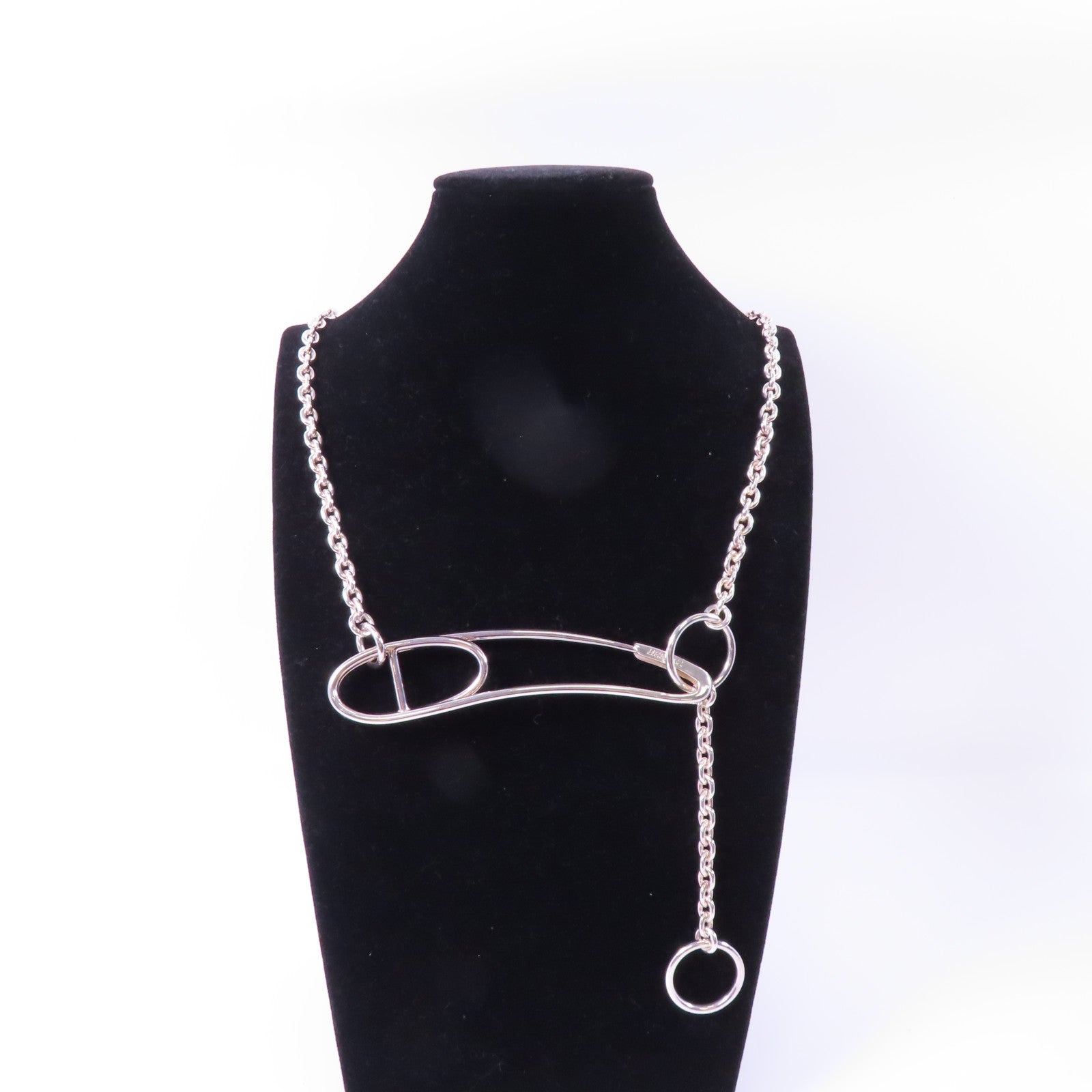 HERMES 925純銀Punk Anchor Chain Necklace 168cm項鍊